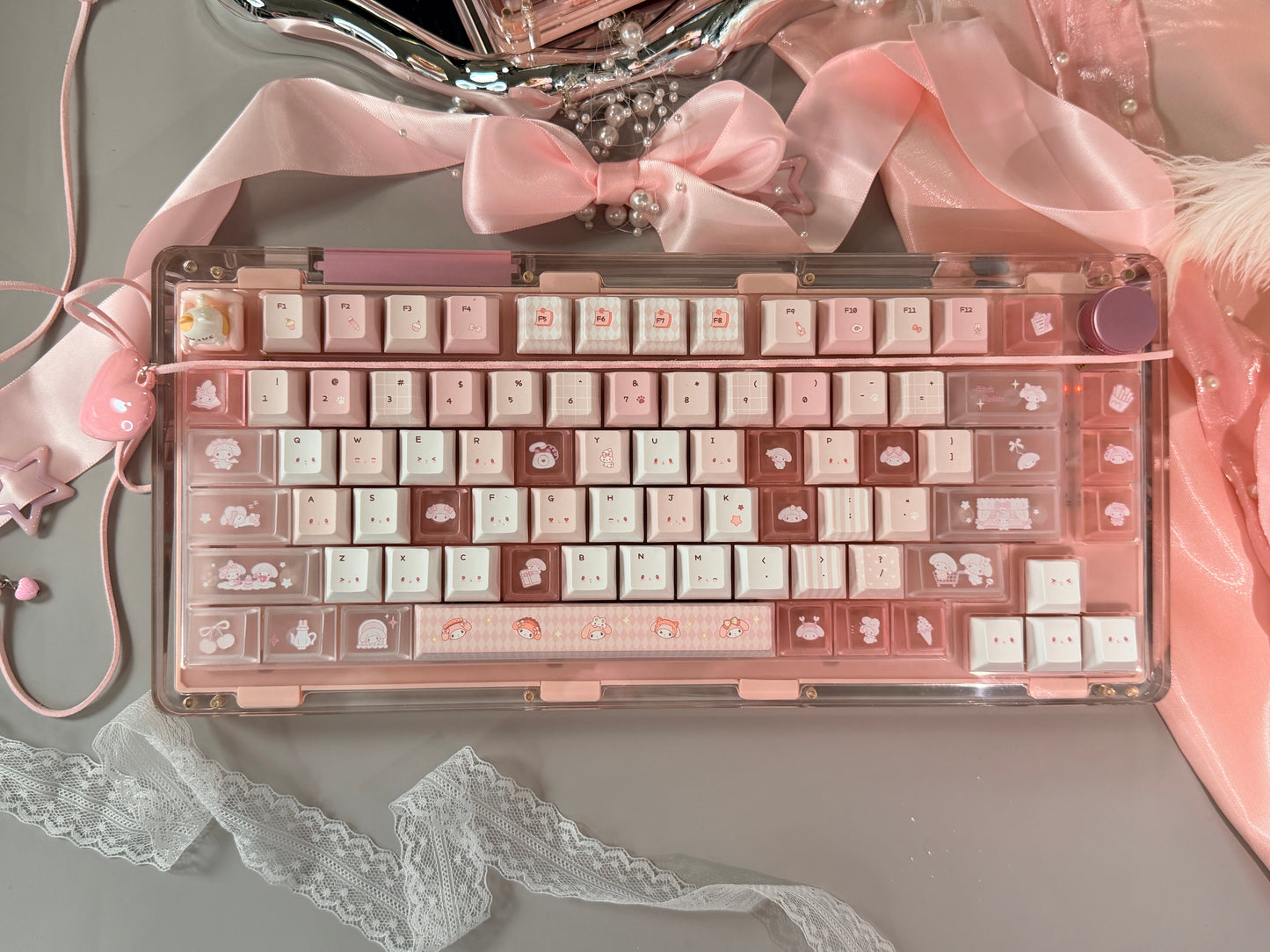 Unboxing Sample For Sales ONLY 1 Instock Pink KiiBOOM Phantom81V2 Mechanical Custom Keyboard ➕ Number PAD（including artisan keys）
