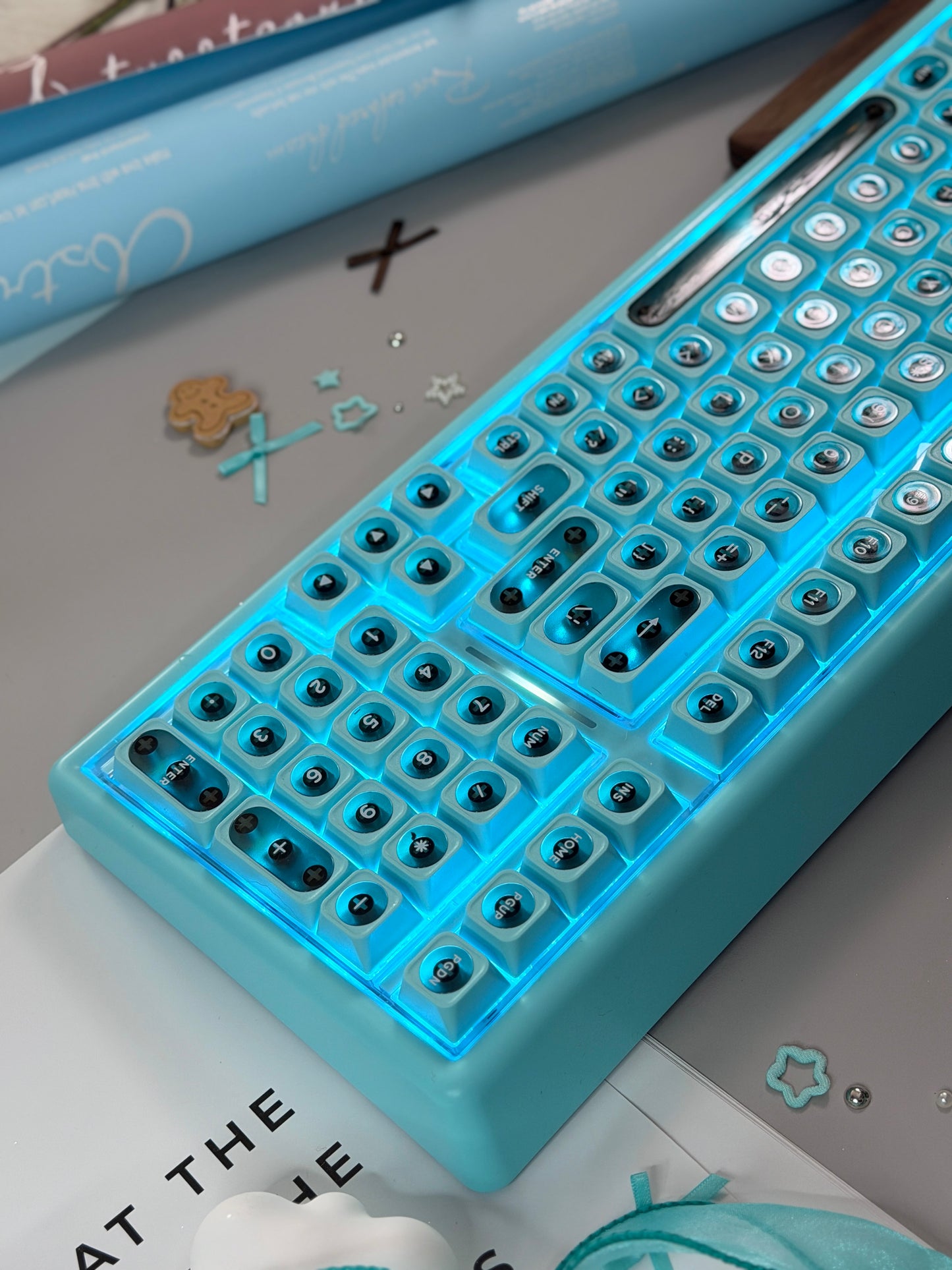 Unboxing Sample For Sales ONLY 1 Instock ainbell base99 mint green chocolate silent switch tri-mode wireless mechanical keyboard