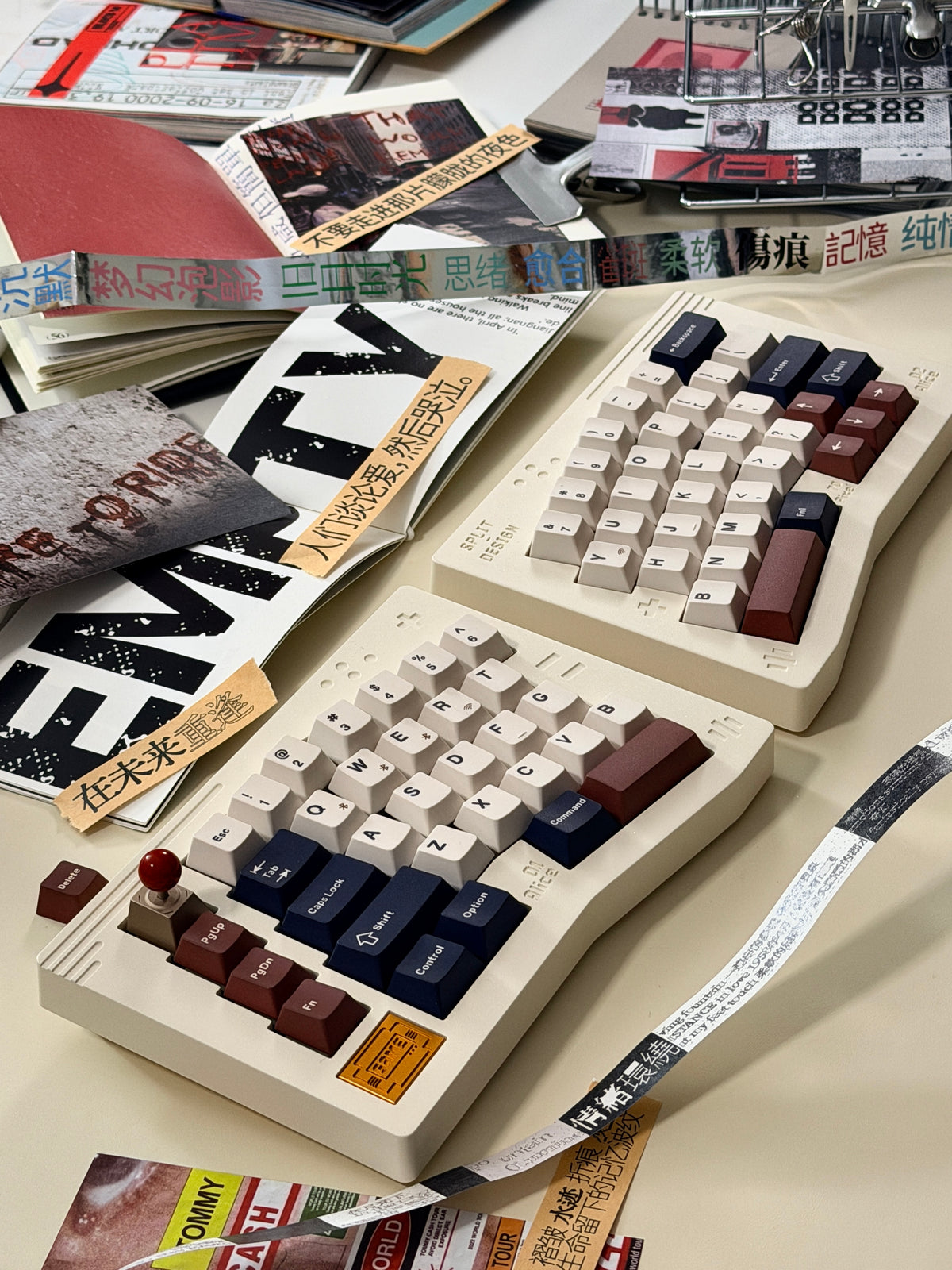 Unboxing Clearance ONLY 1 Instock Keychron Launches Z11 Ultra 8K Alice Split Mechanical Keyboard Retro Cream White | Wireless | Backlit | Ergonomic