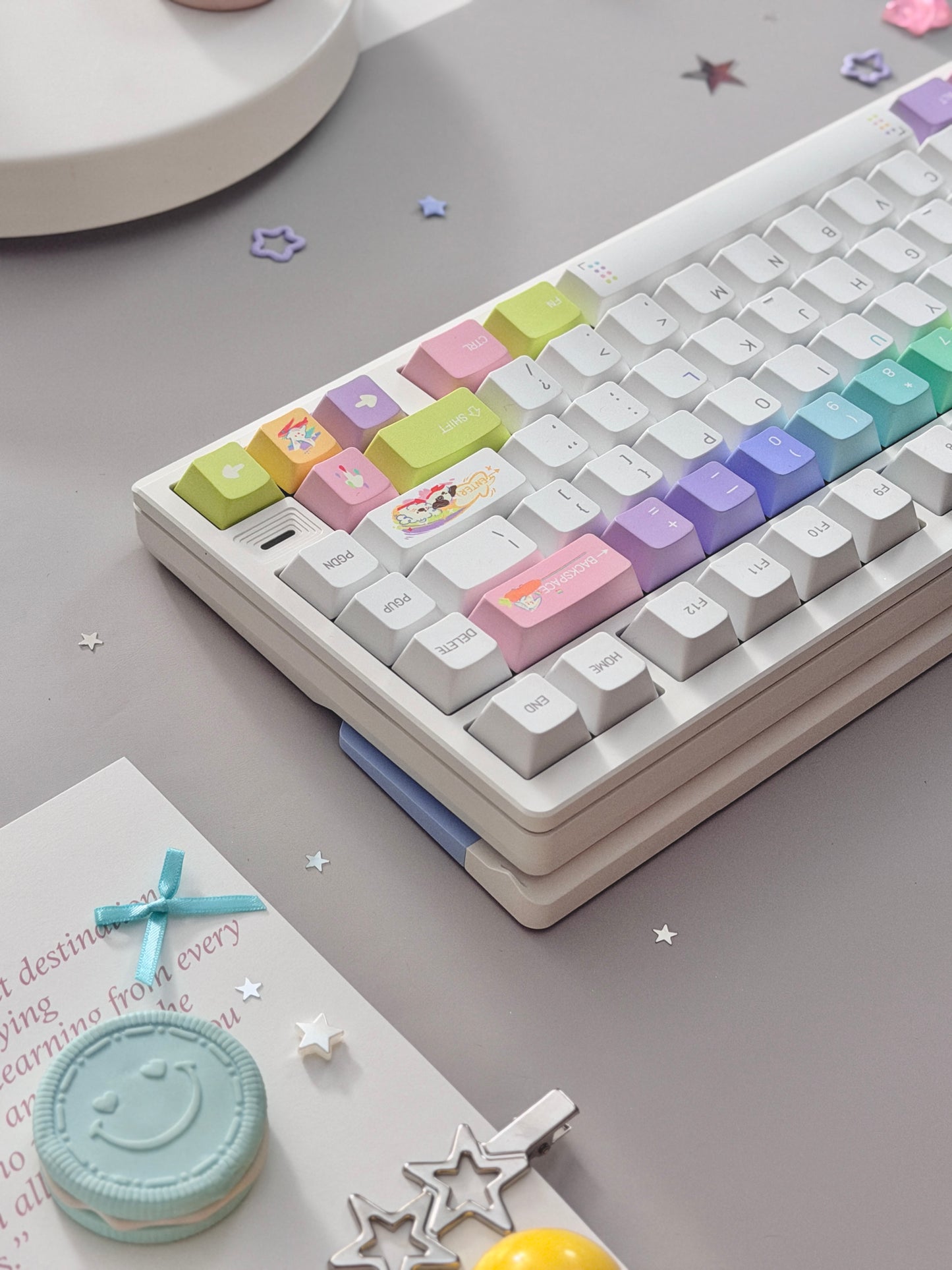 Unboxing Clearance ONLY 1 Instock AULA AG75 Wired Aluminum Keyboard – Shock-Dampening Cloud Rock White(Pro)