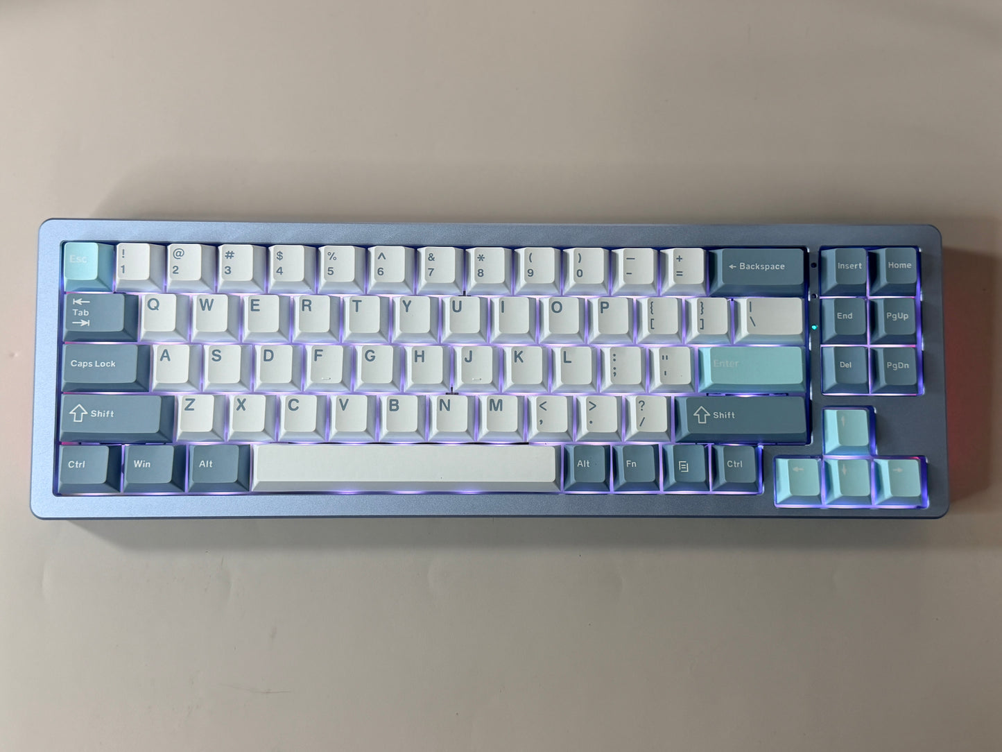 Unboxing For SALEs Womier SK71 Gaming Keyboard Aluminum Wireless Mechanical Creamy Keyboard Silver Blue