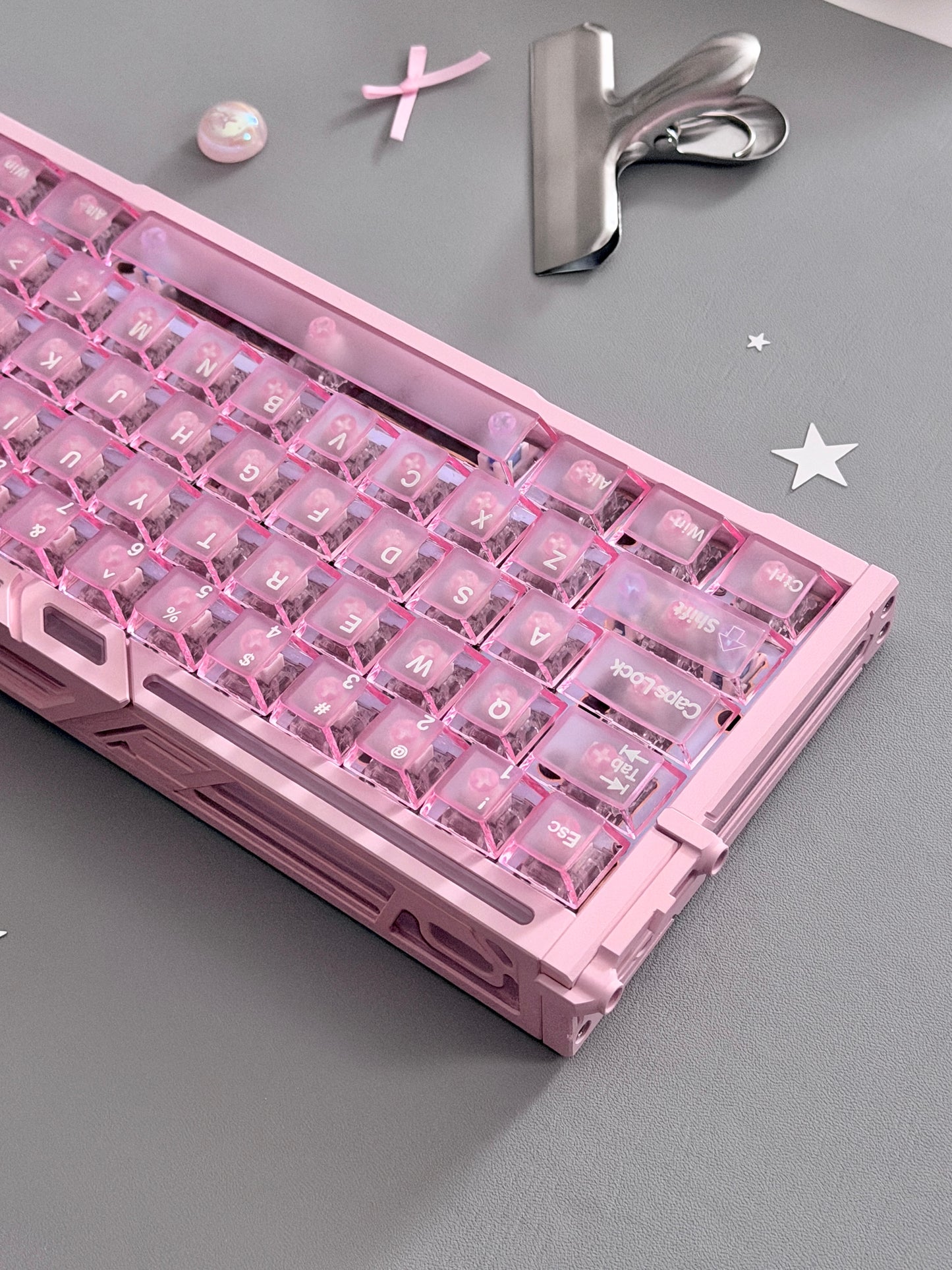 Unboxing Clearance ONLY 1 Instock BGX60 Pink Aluminum Magnetic Switch Gaming Keyboard