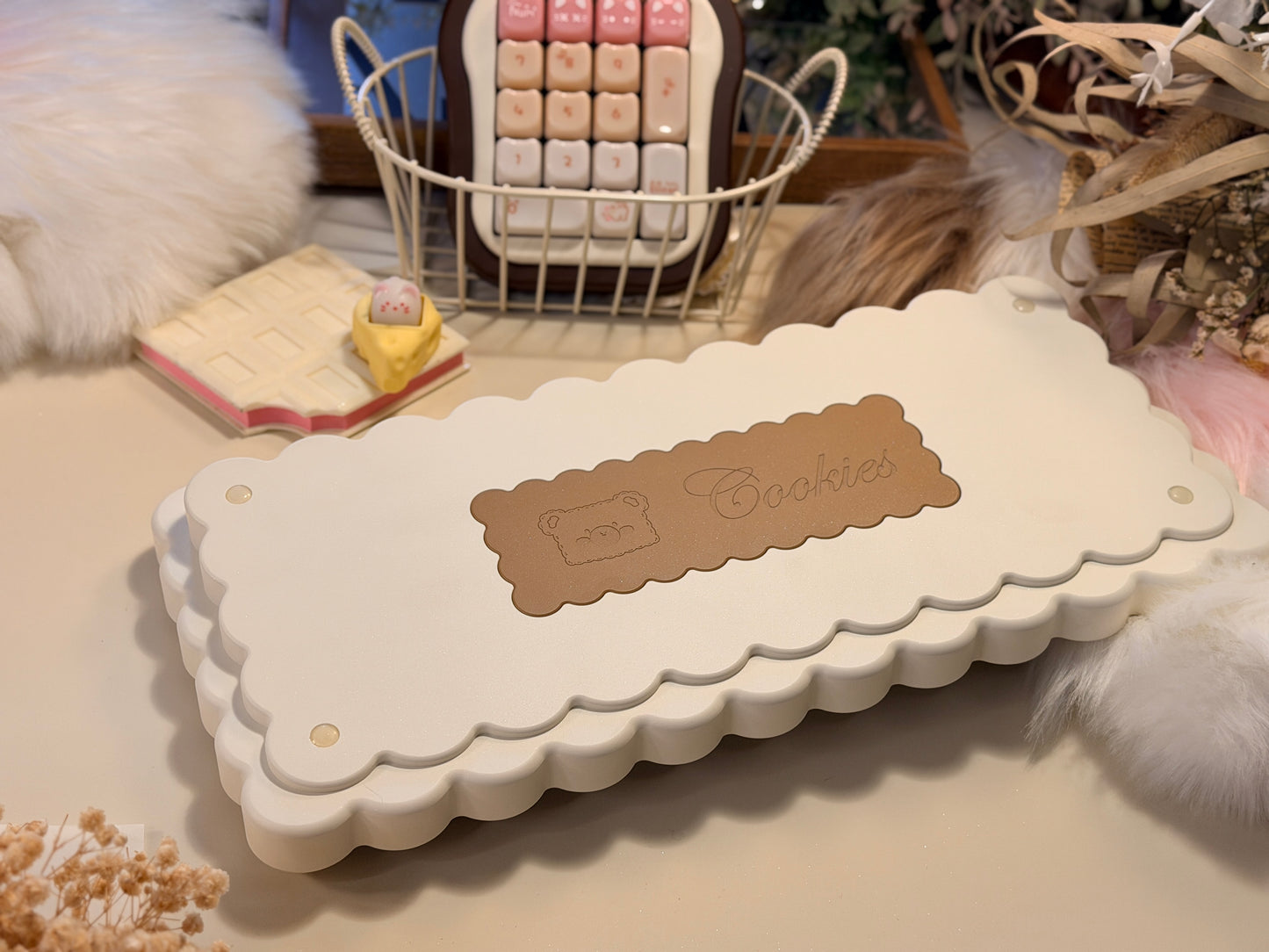 ONLY 1 Instock Prebuilt Aluminum Custom Mechanical Keyboard Cookie75 & Toast Pad Set