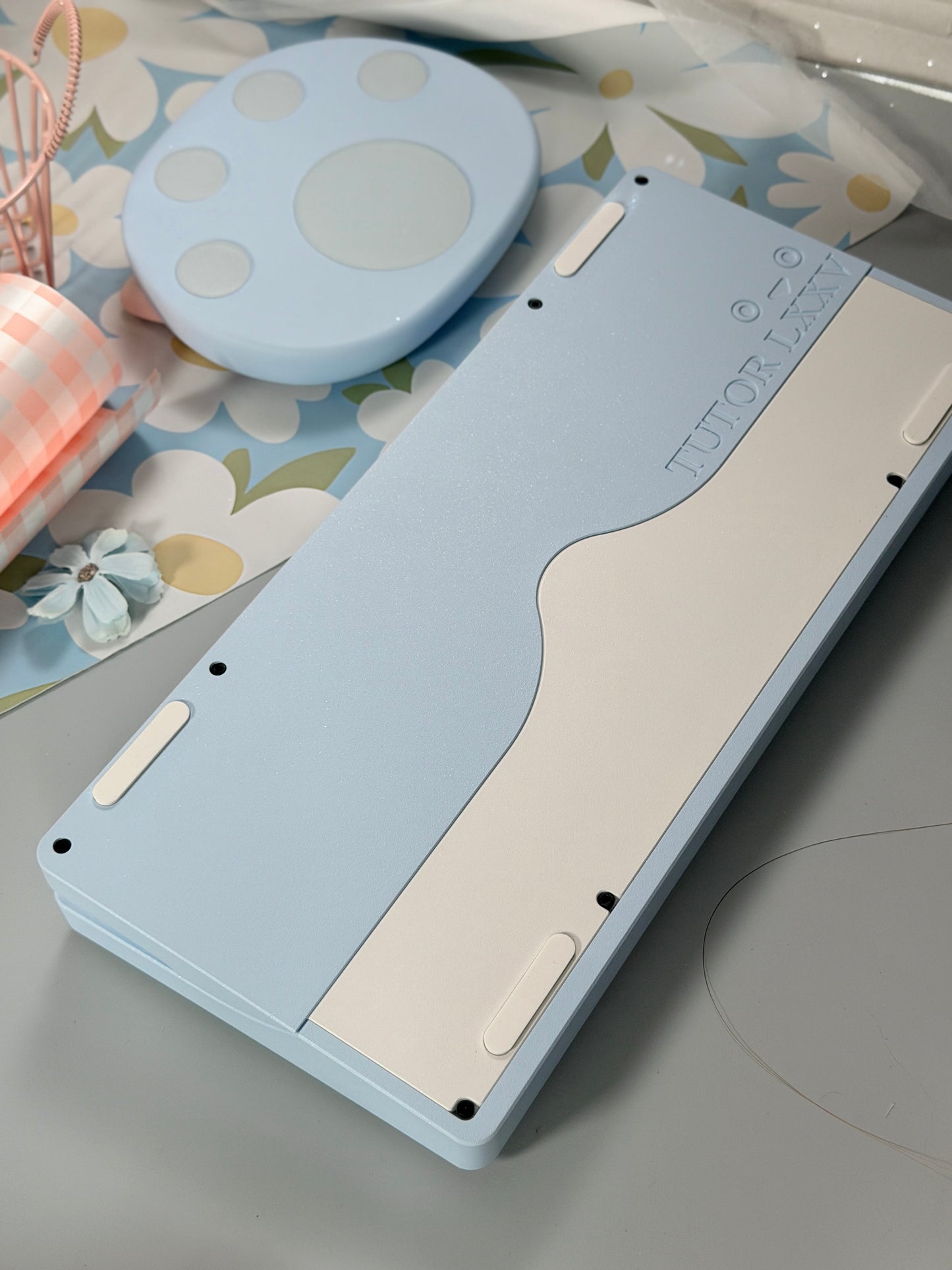 ONLY 1 instock My Prebuilt Aluminum Customized Mechanical Keyboard Tutor75 + Cat Number Pad