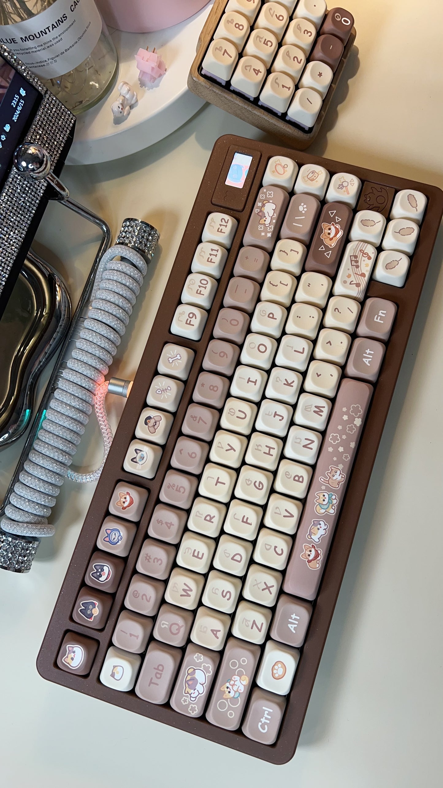 【Preorder】Prebuilt Aluminum Customized Mechanical Keyboard dbp75 Brown And Beige