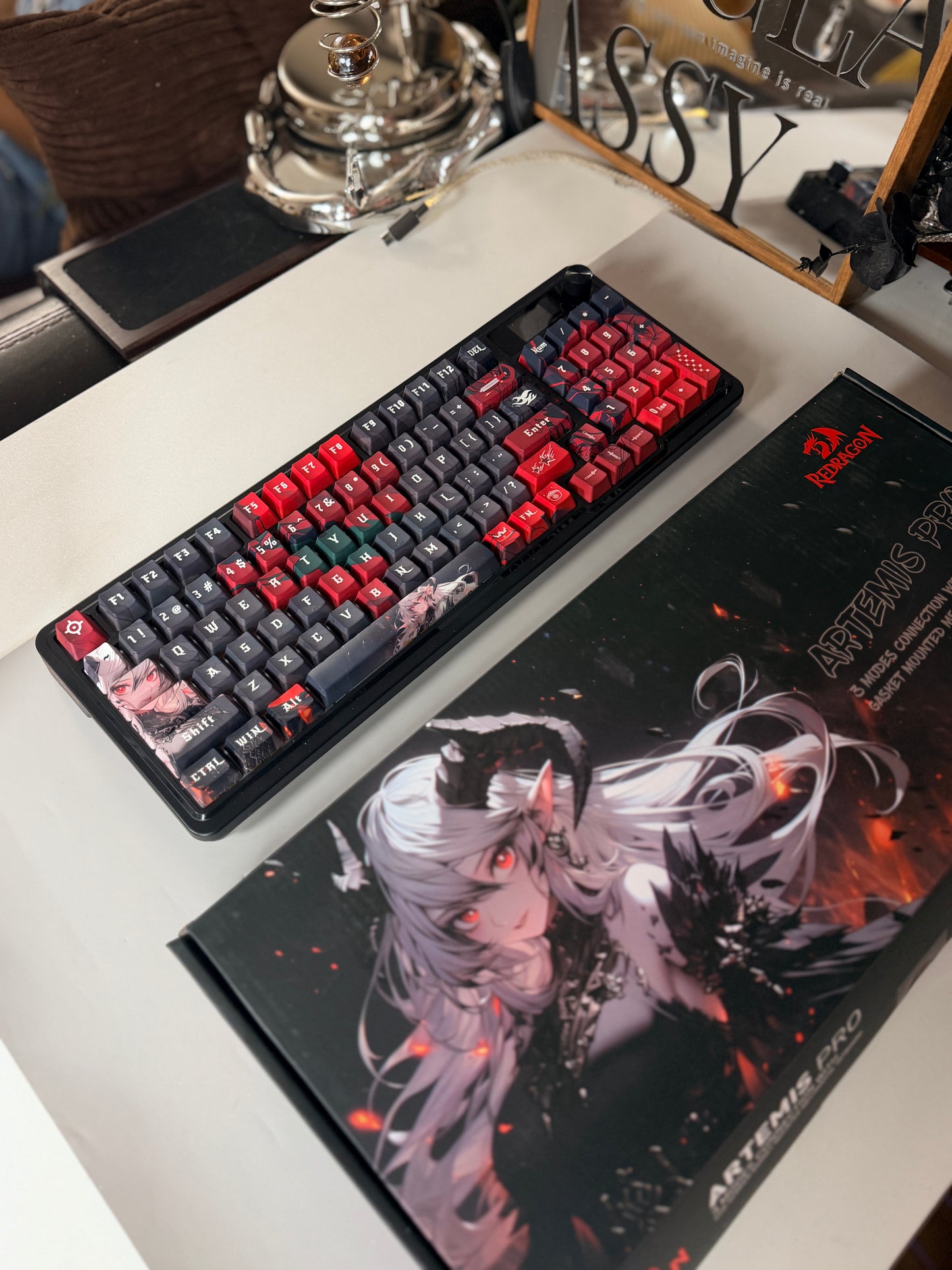 Unboxing For Sales ARTEMIS K719 PRO Anime RGB Gaming Mechanical Keyboard(not including shooting decoration)