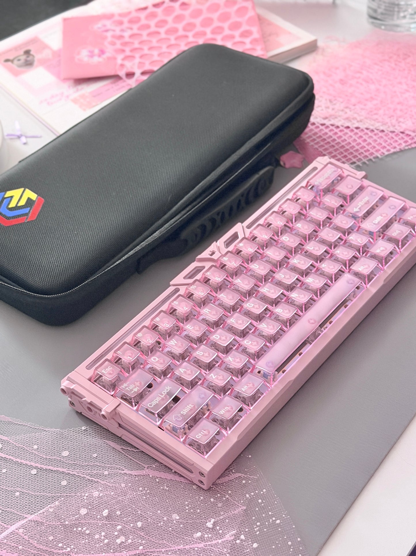 Unboxing Clearance ONLY 1 Instock BGX60 Pink Aluminum Magnetic Switch Gaming Keyboard
