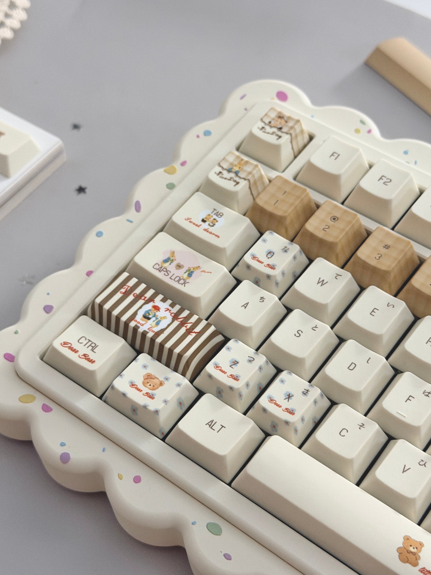 ONLY 1 Instock Prebuilt Aluminum Customized Mechanical Keyboard Cookies75 Cream Sugar Set