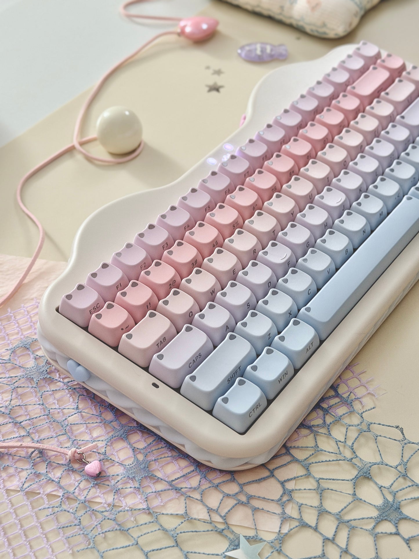 Unboxing Clearance ONLY 1 Instock YUNZII C75 Cake Meow Wireless Mechanical Keyboard ➕ XVX Lumicat MAO Keycap Set
