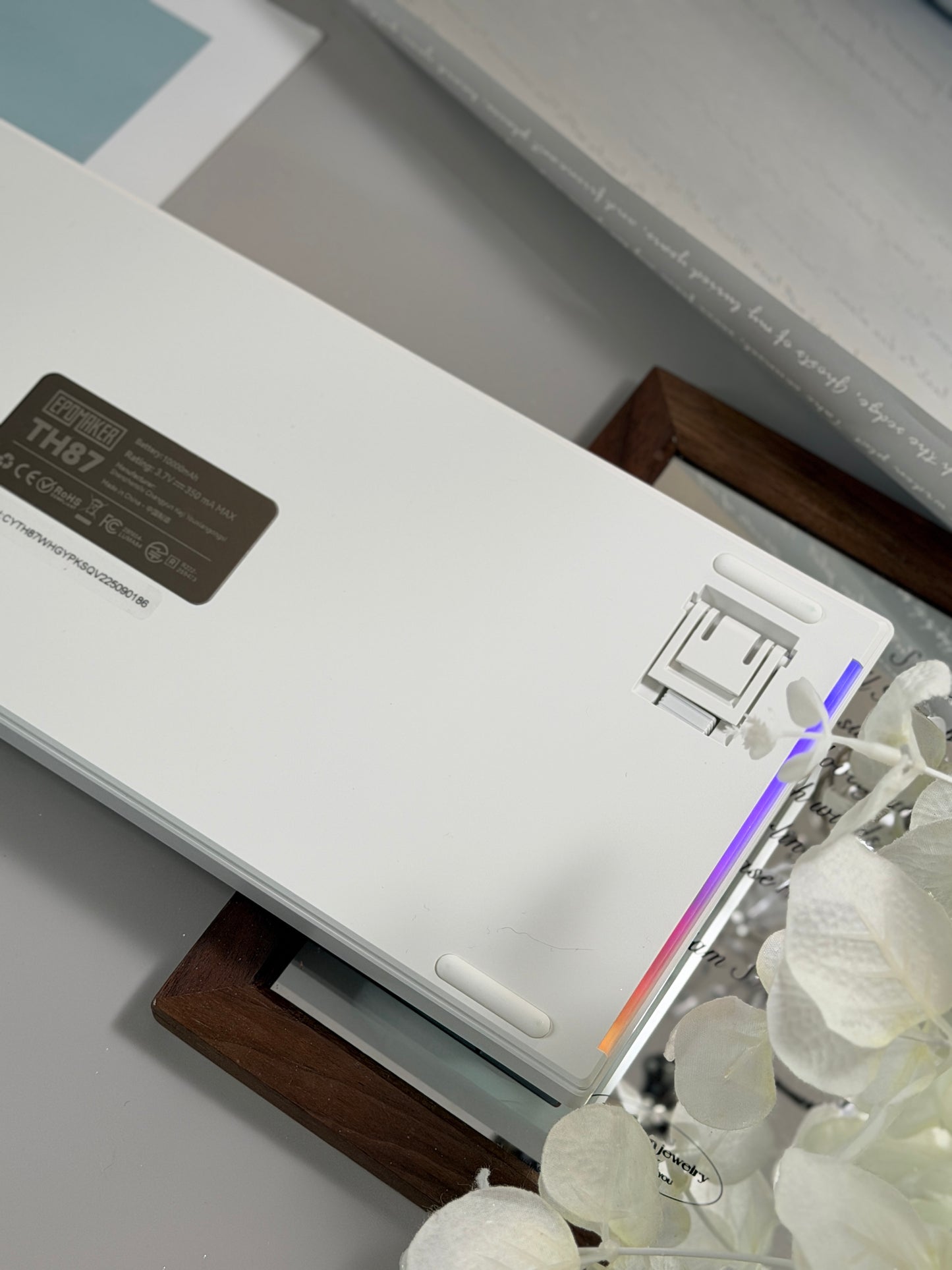 Unboxing Clearance EPOMAKER TH87 RGB Creamy Thock Mechanical Keyboard Sea Salt Silent Switch