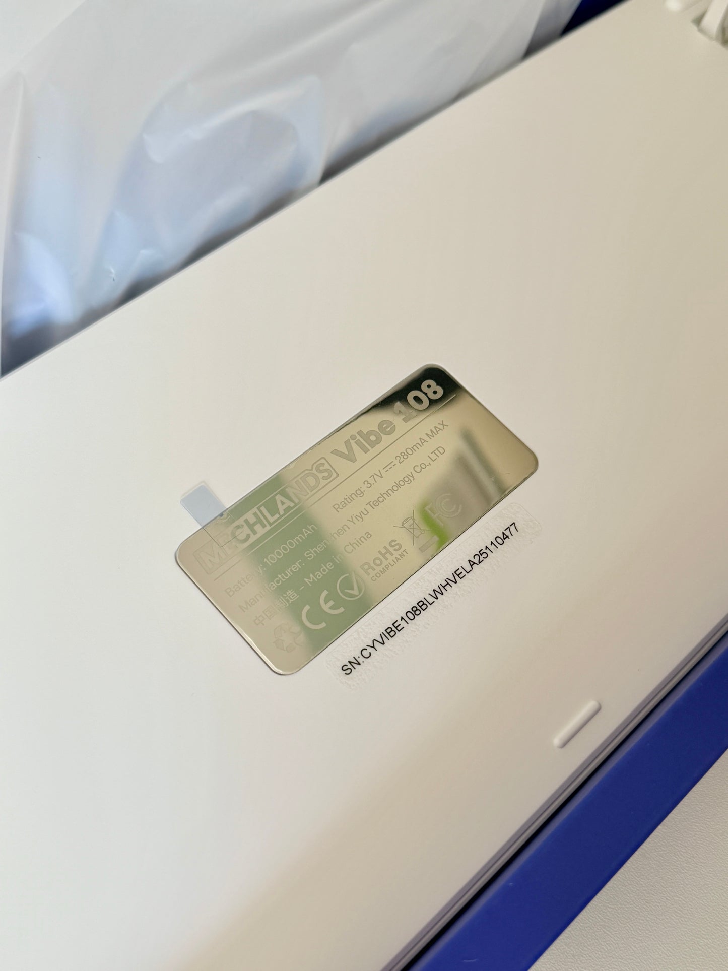 Unboxing For SALEs Mechlands Vibe108 Silent Switch Mechanical Keyboard White Blue