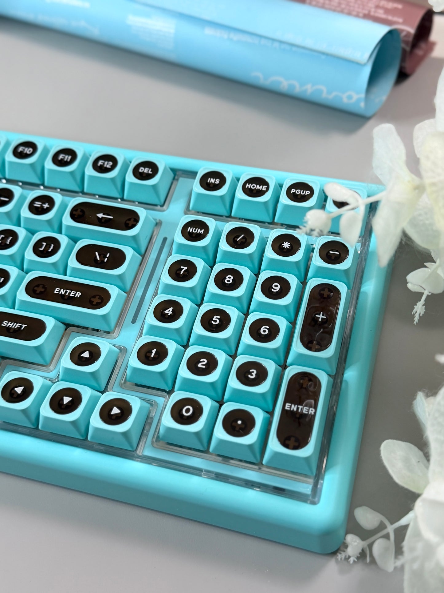 Unboxing Sample For Sales ONLY 1 Instock ainbell base99 mint green chocolate silent switch tri-mode wireless mechanical keyboard