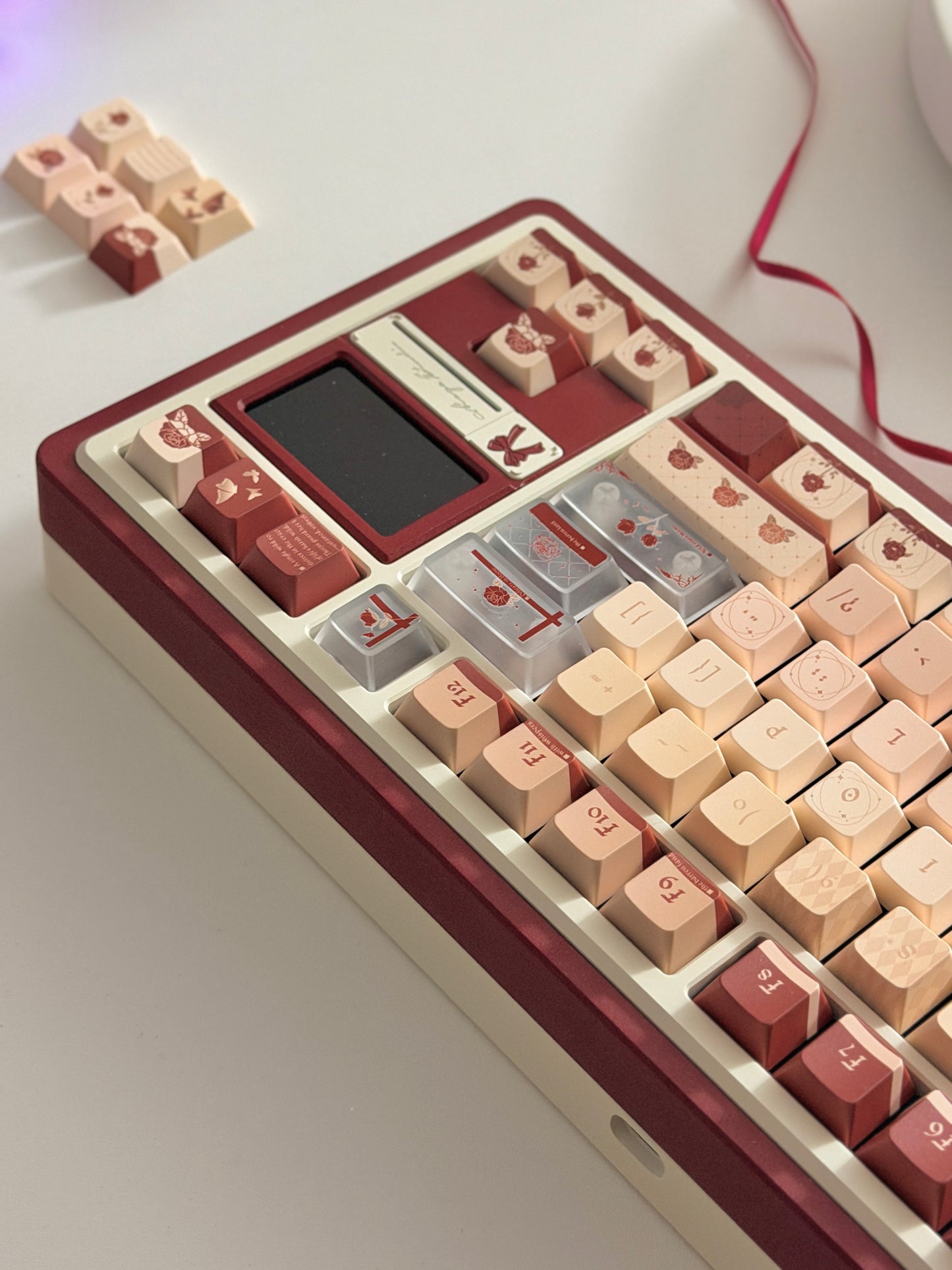 ONLY 1 Instock Red Velvet Gift80 Prebuilt Aluminum Custom Mechanical Keyboard
