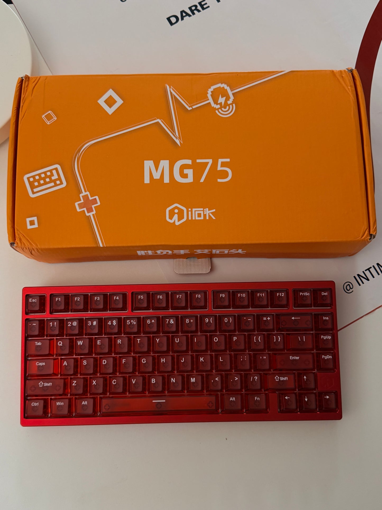 Unboxing Clearance ONLY 1 Instock IROK MG75 V2 HE Anodized Red GAMING Keyboard