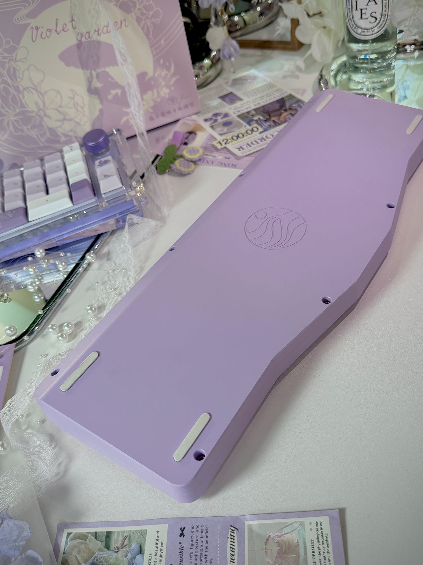 ONLY 1 Instock Prebuilt Aluminum Customized Mechanical Keyboard DIMIALICE Ergonomic Pastel Purple Keyboard Set(not including the KiiBOOM number pad)