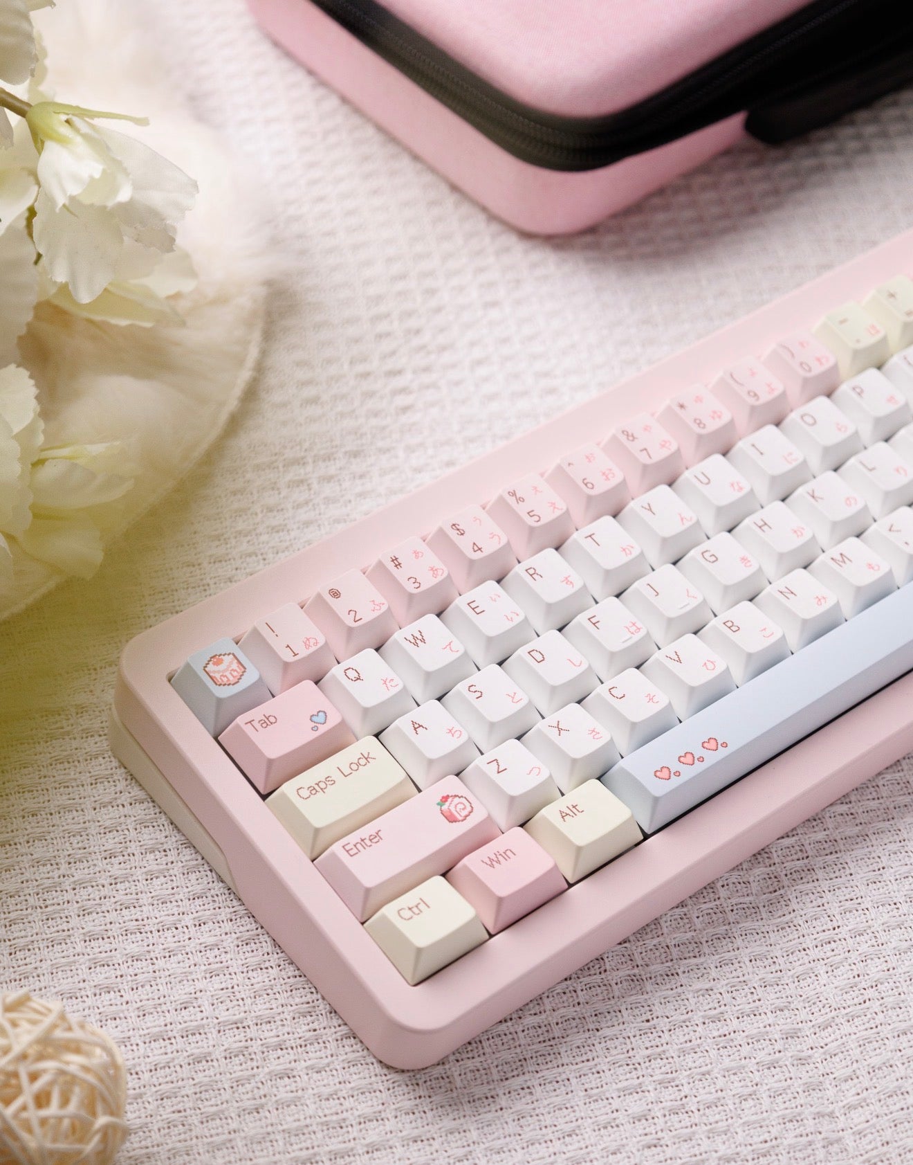 #0233 Pixel Cake Pastel Pink Keycap Set（not including keyboard）