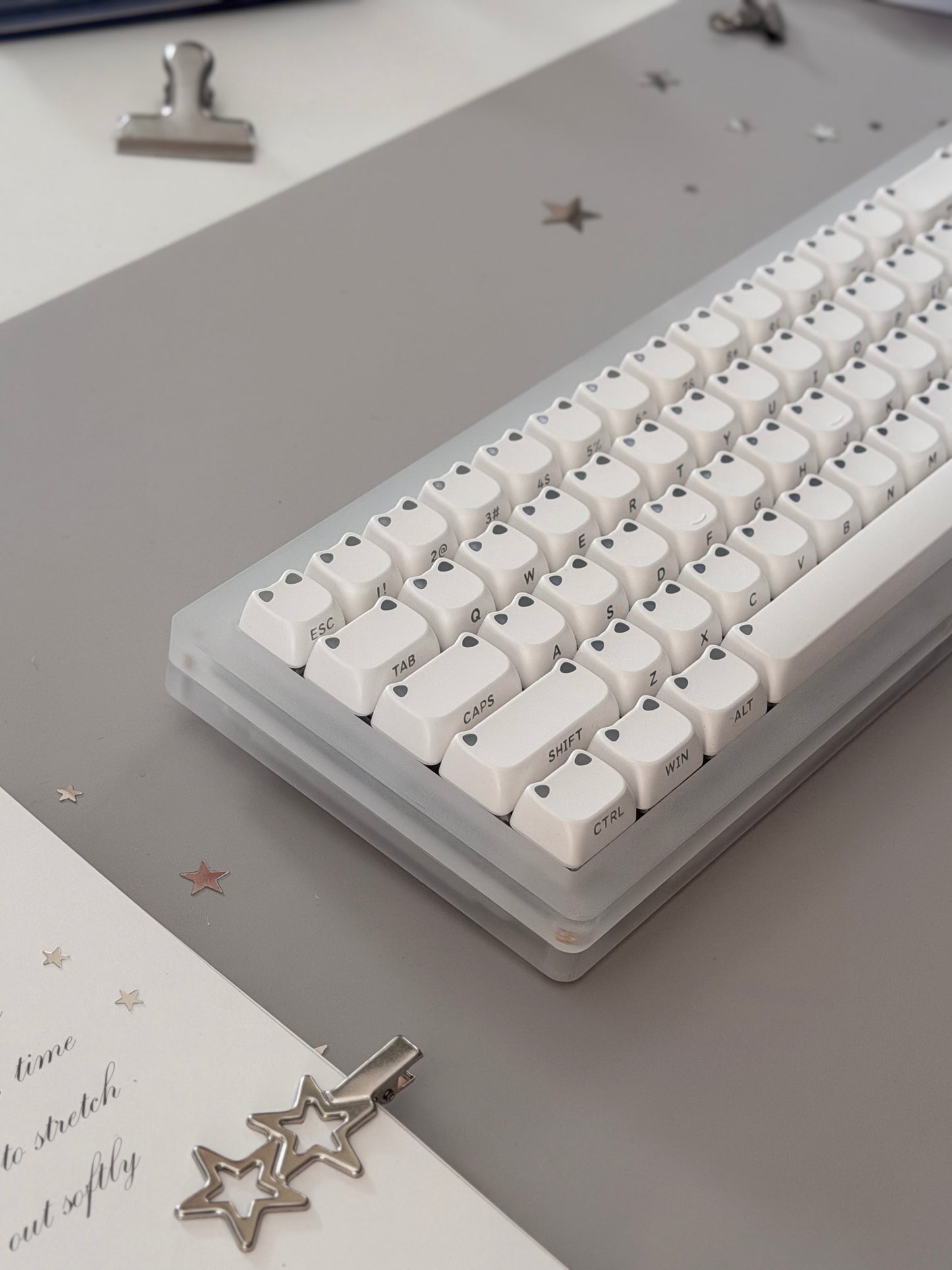 ONLY 1 Instock Prebuilt Matt acrylic Custom Mechanical Keyboard SET with RGB Backlit