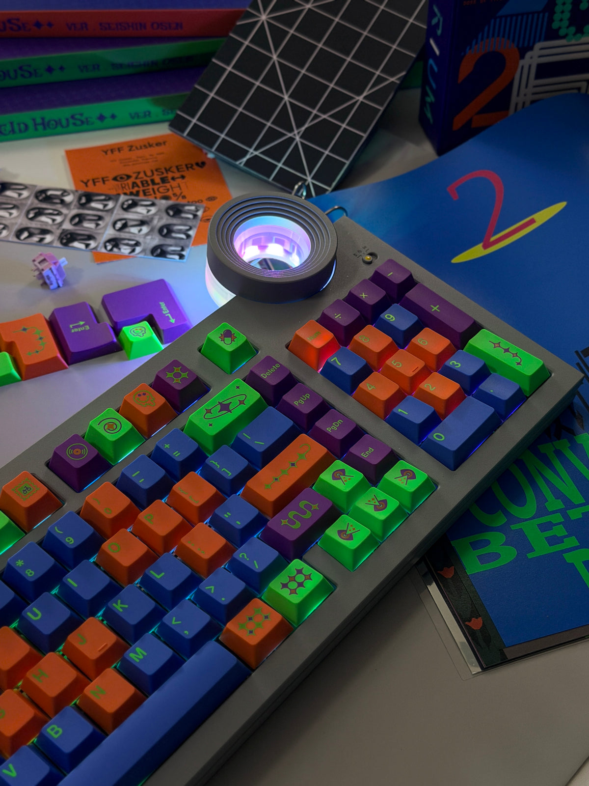 ONLY 1 Instock Dry Studio ATM98Misty Dusk Star Ring RGB Backlit Wireless Aluminum Mechanical