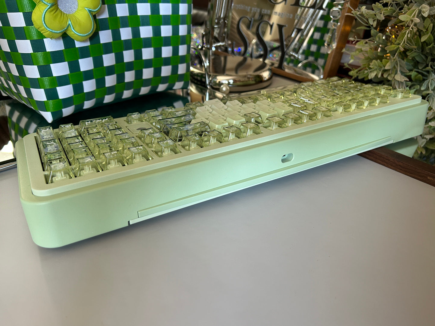 Preorder Prebuilt Aluminum Customized Mechanical Keyboard Rich98 Green Set