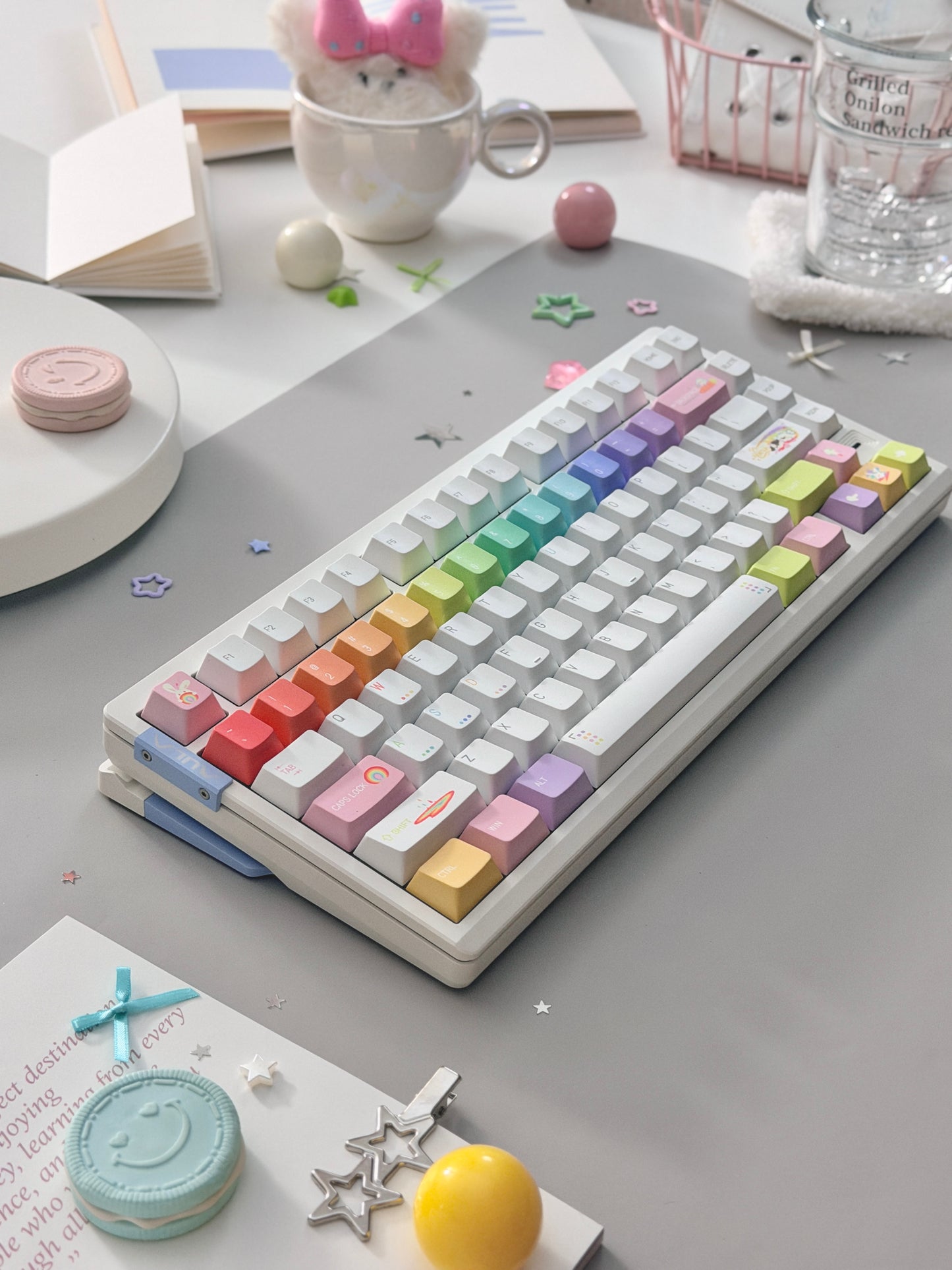 Unboxing Clearance ONLY 1 Instock AULA AG75 Wired Aluminum Keyboard – Shock-Dampening Cloud Rock White(Pro)