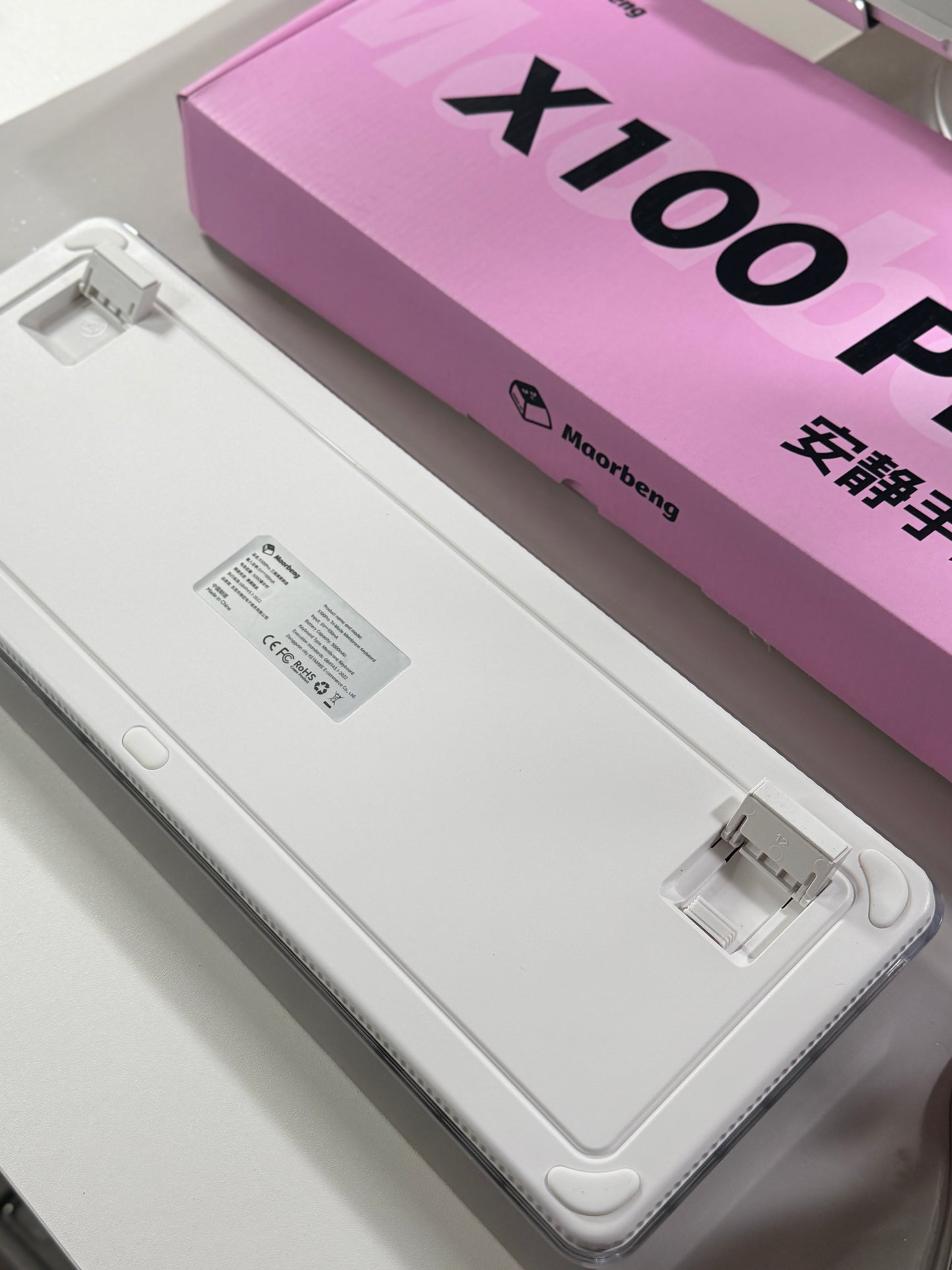 Unboxing Clearance ONLY 1 Instock MechLands X Maorbeng X100 PRO Membrane Keyboard with Number Pad RGB Backlits Wireless