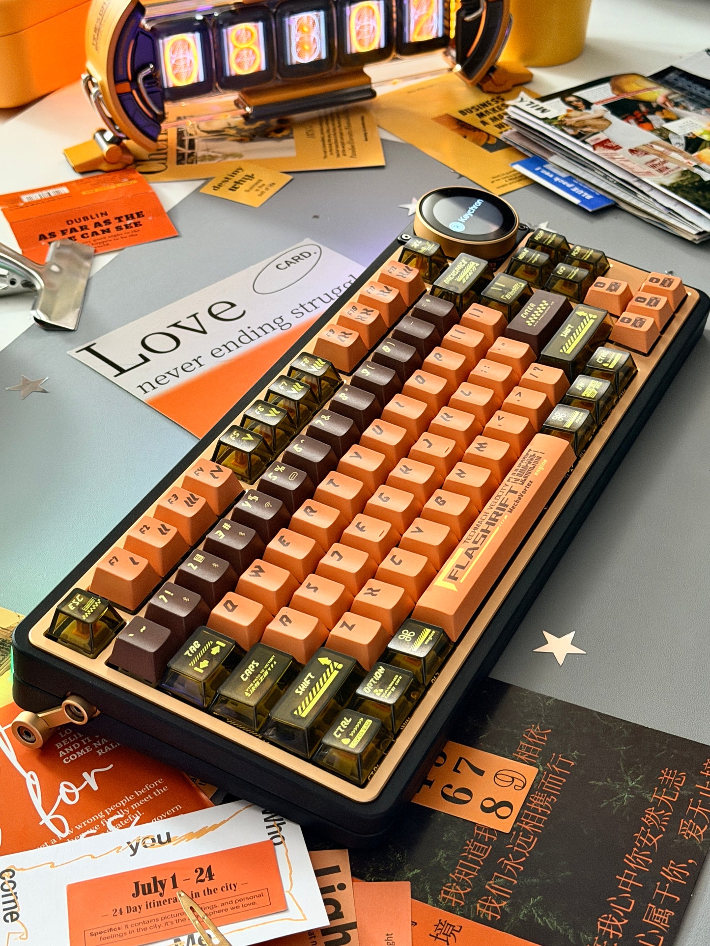 Unboxing Clearance ONLY 1 Instock Keychron Z1 Max Aluminum Mechanical Keyboard Wireless, RGB Backlit & Screen Knob