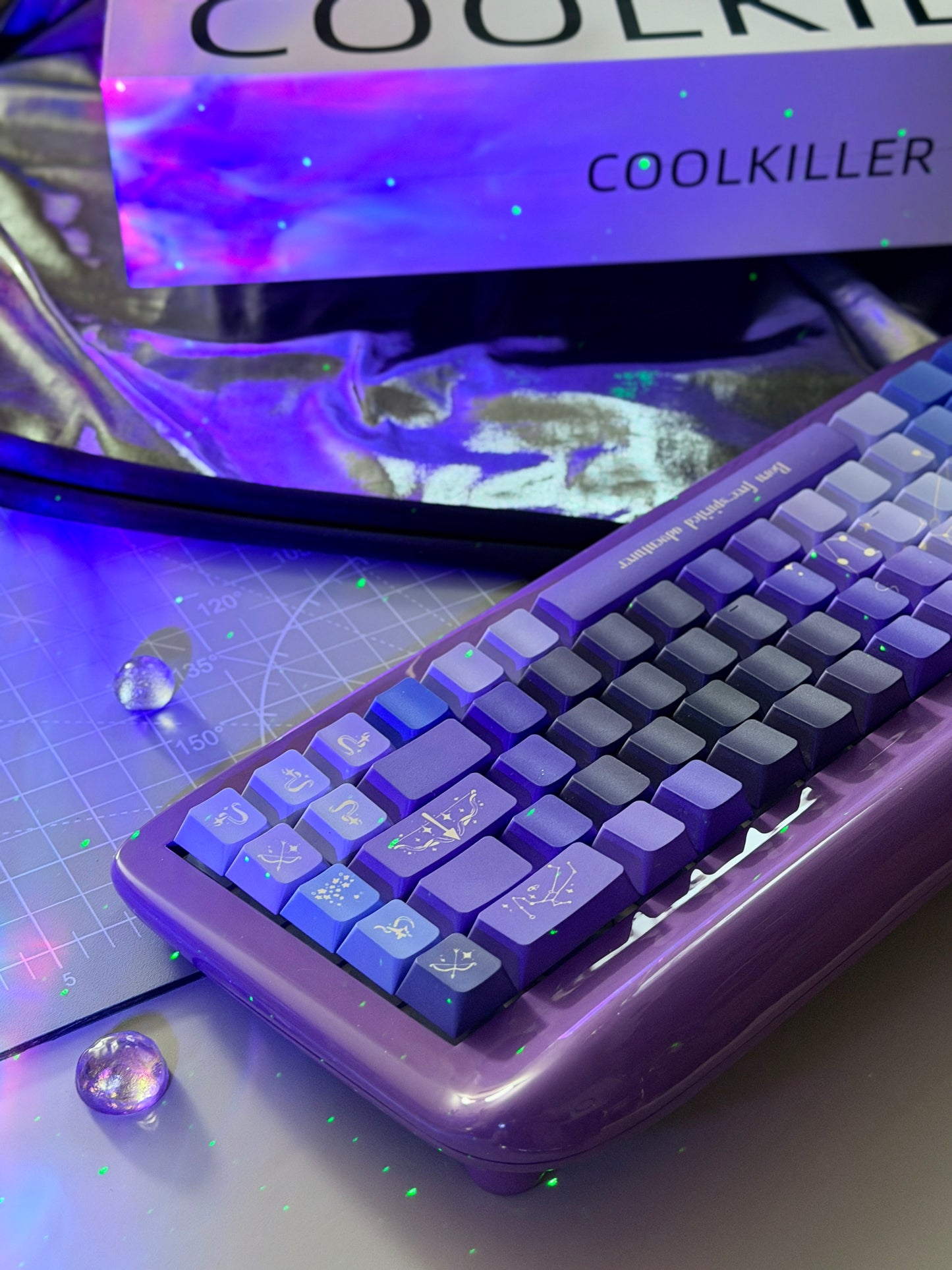 #0274 Sagittarius Purple Black Keycap Cherry Profile(Please Check Matching Keyboard Layout)