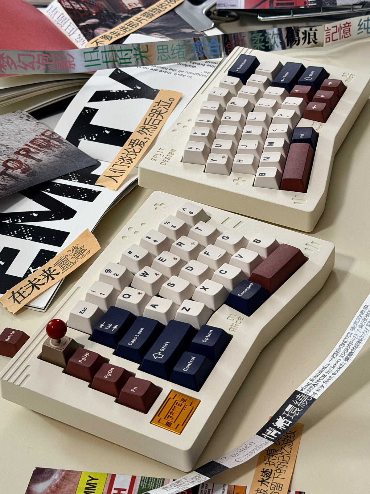 Unboxing Clearance ONLY 1 Instock Keychron Launches Z11 Ultra 8K Alice Split Mechanical Keyboard Retro Cream White | Wireless | Backlit | Ergonomic