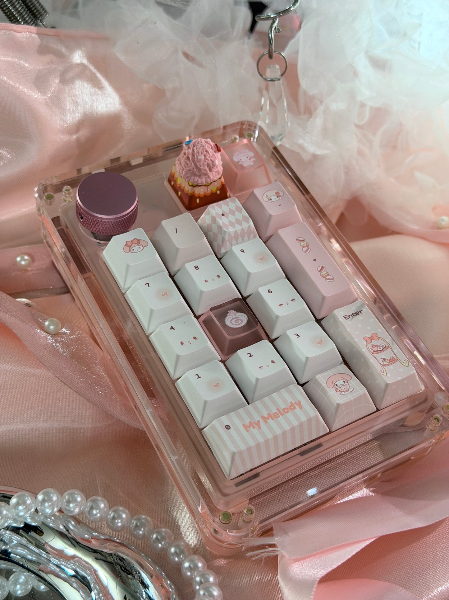 Unboxing Sample For Sales ONLY 1 Instock Pink KiiBOOM Phantom81V2 Mechanical Custom Keyboard ➕ Number PAD（including artisan keys）