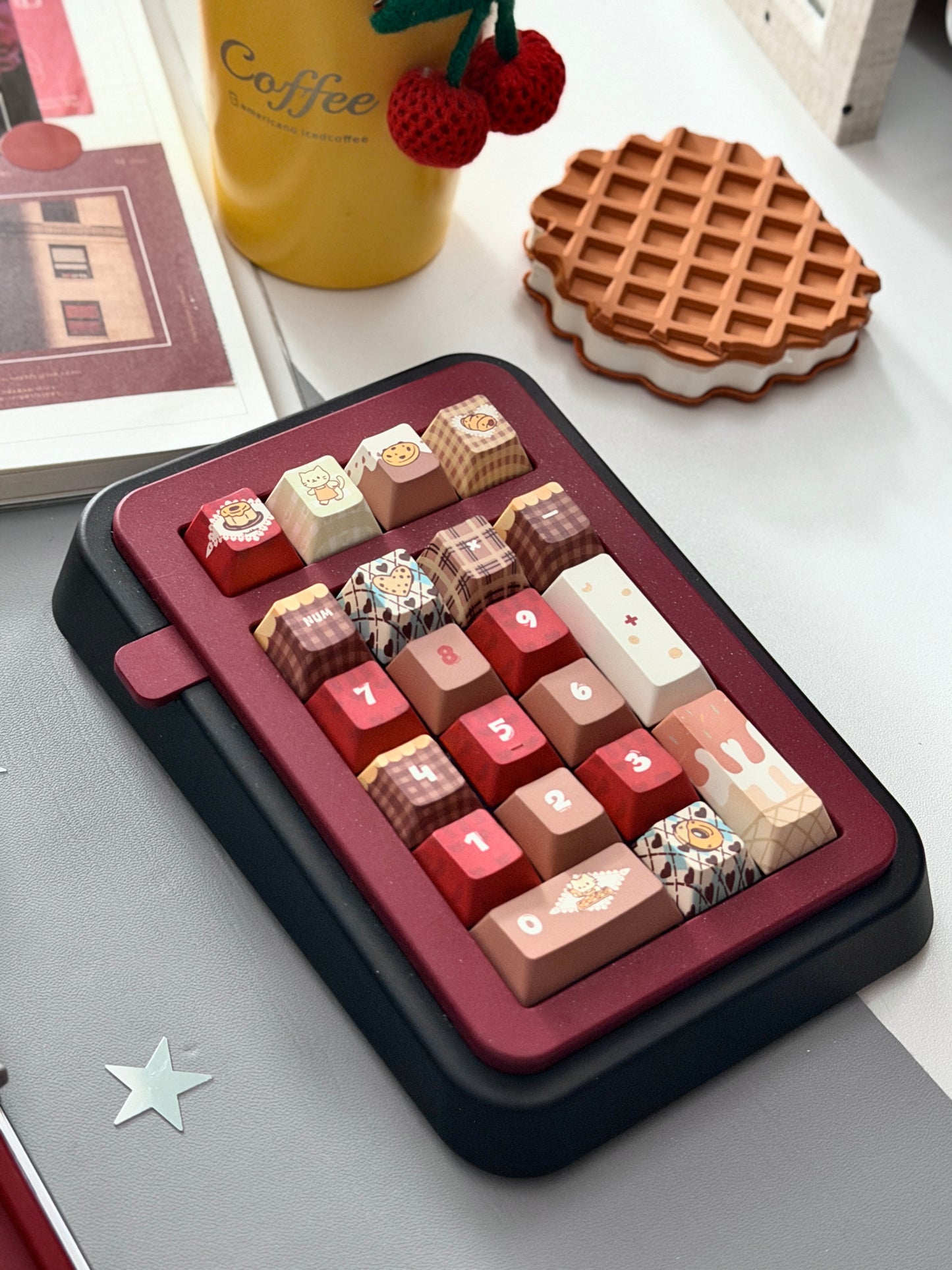 ONLY 1 Instock Olleh65 Prebuilt Aluminum Custom Mechanical Keyboard Red Set ➕ Soap Number Pad