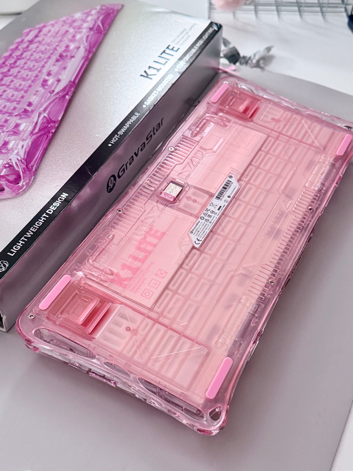 ONLY 1 Unboxing For Clearance Mercury K1 Lite - Crystal RoseMechanical Keyboard