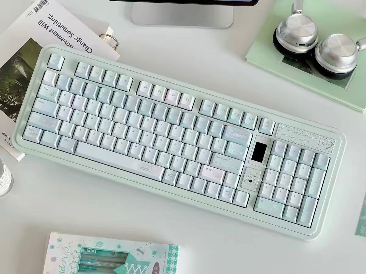 #0305 Ice Mint Jelly Keycaps | Pastel Blue Mint Mechanical Keyboard Keycaps