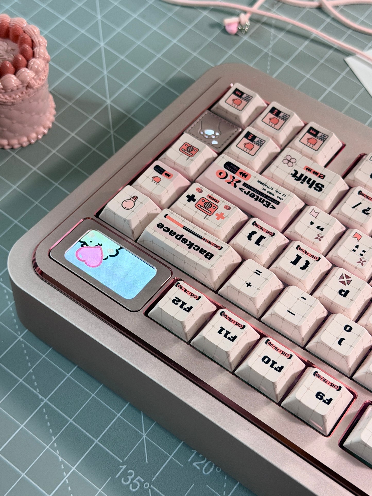ONLY 1 Instock Prebuilt Aluminum Custom Mechanical Keyboard Bear75 Pink Anodized Set