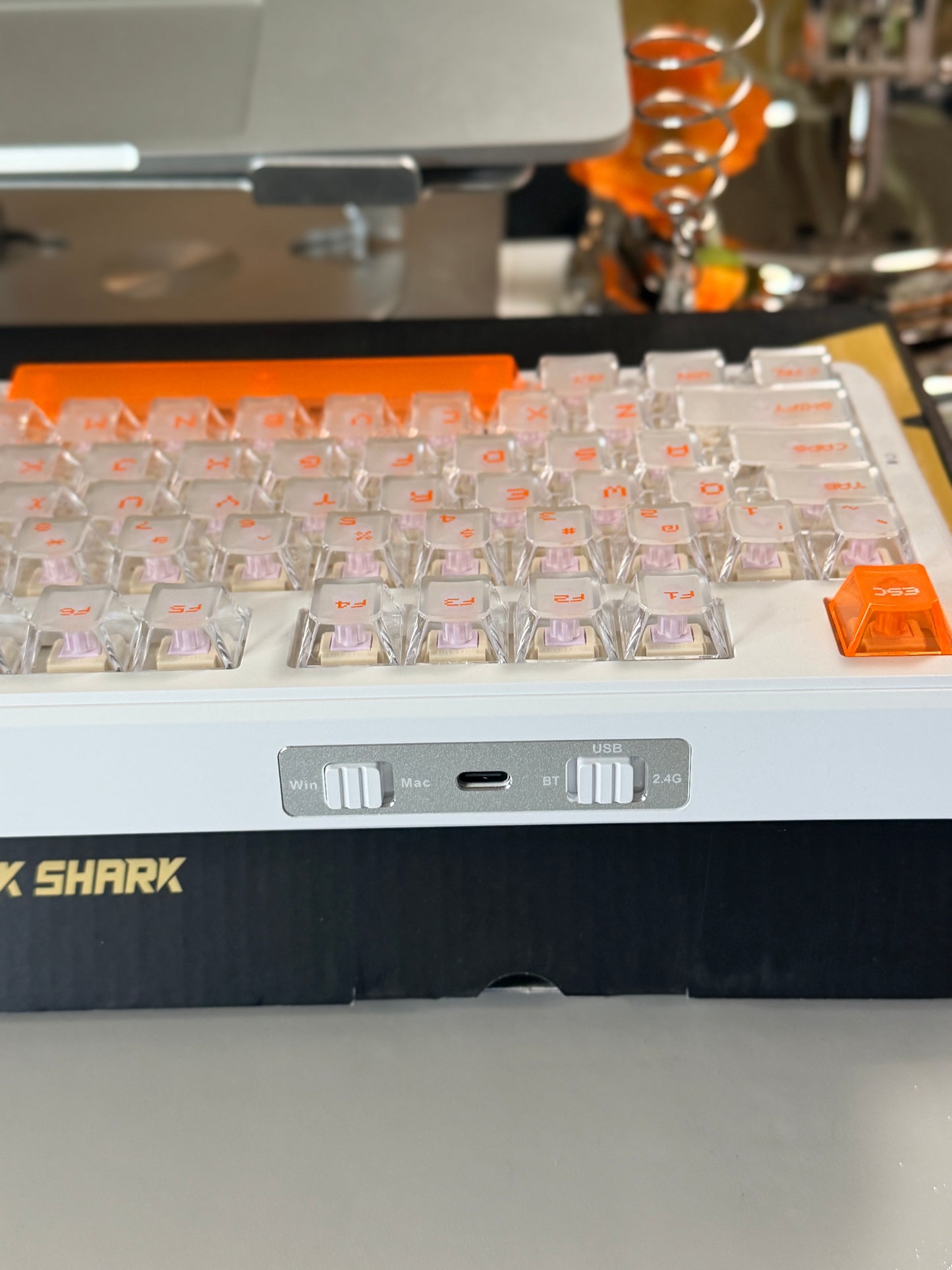 Unboxing Clearance ONLY 1 Instock Attack Shark X87 Ultra Wireless Mechanical RGB Backlit Iced Orange Keyboard
