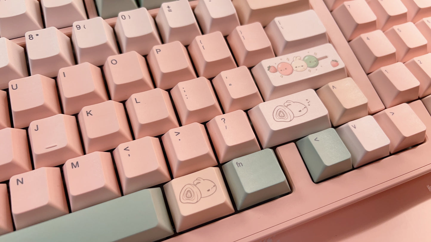 mechbunni x strawberryjam1986 sweet dango peach green Keycap