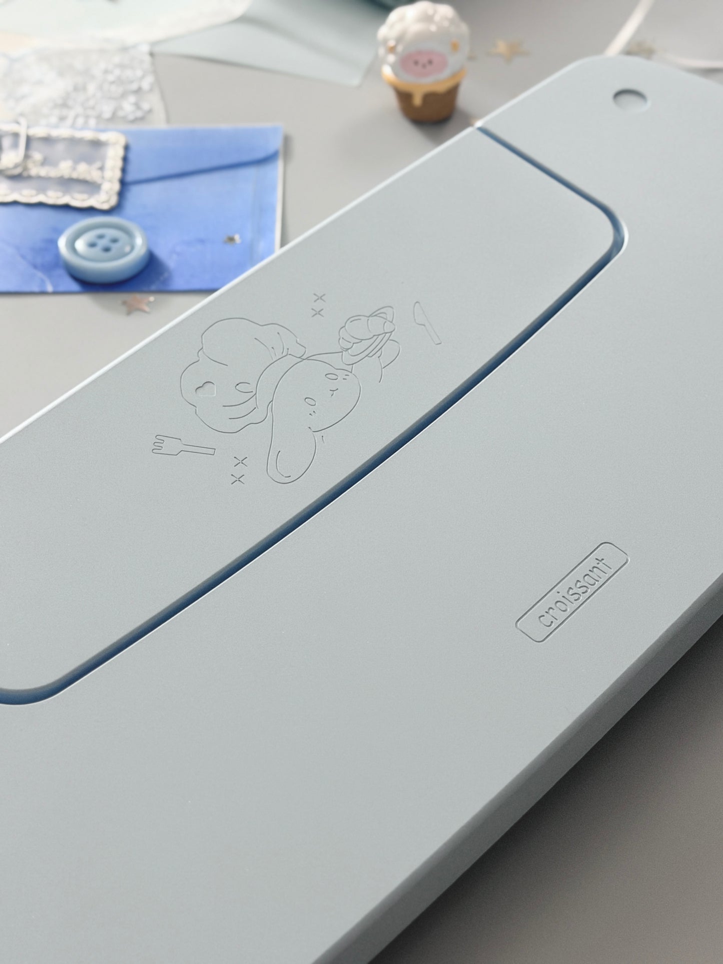 ONLY 1 Instock Prebuilt Aluminum Custom Mechanical Keyboard Croissant65 Blue Keyboard Set