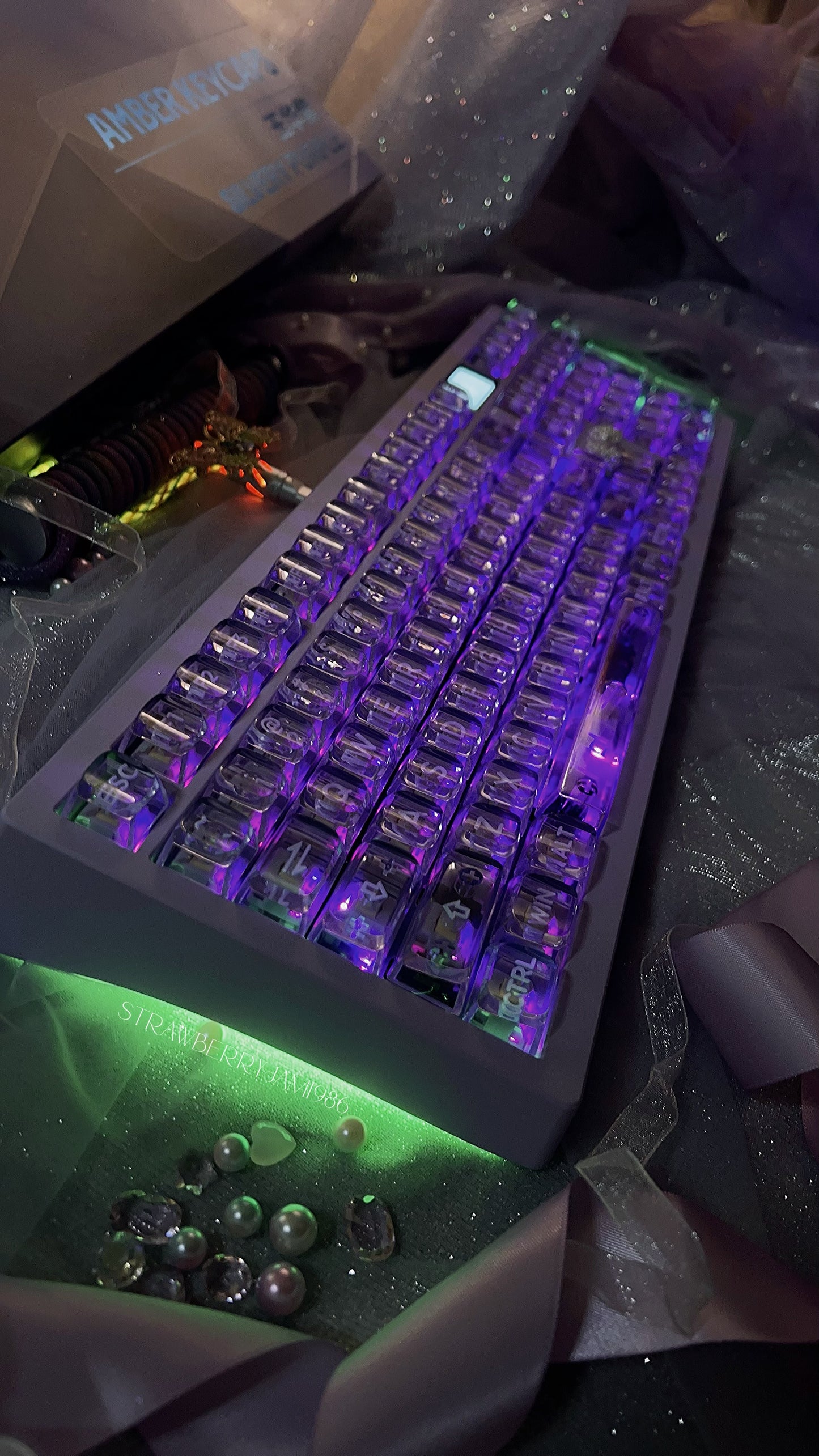 「only 1 Instock」Prebuilt ZOOM98 Purple Aluminum Customized Mechanical Keyboard