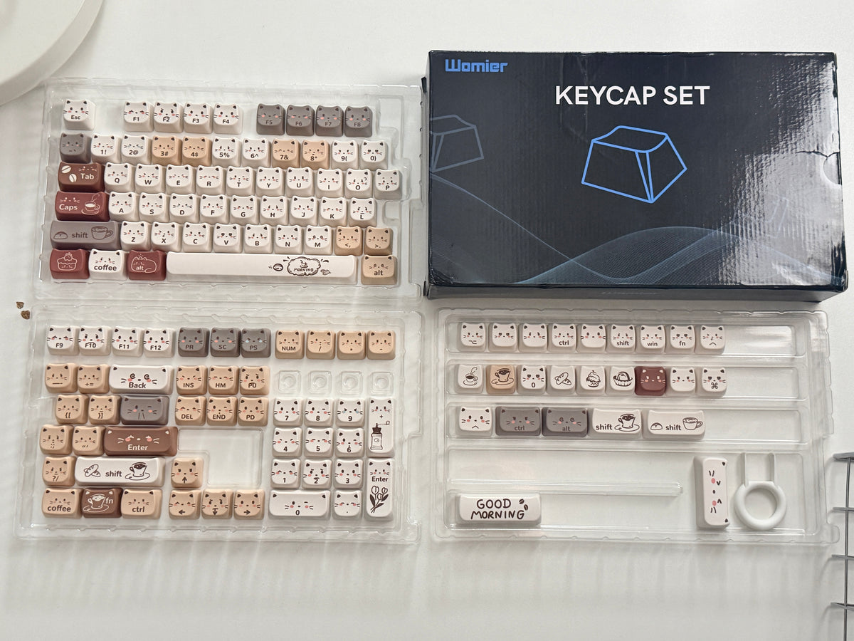 ONLY 1 Instock Prebuilt Aluminum Custom Mechanical Keyboard Cake75 Cream Milk Tea Sugar Sprinkle & Pad Set
