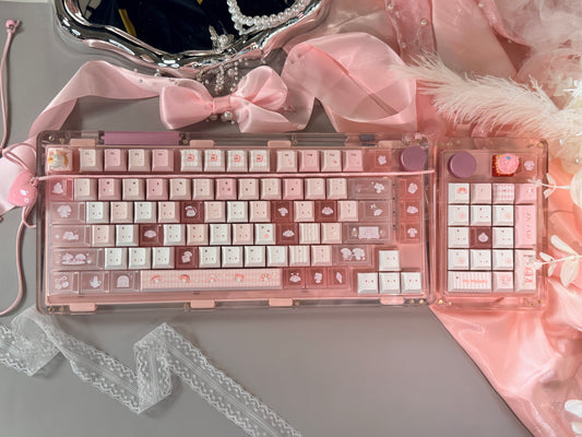 Unboxing Sample For Sales ONLY 1 Instock Pink KiiBOOM Phantom81V2 Mechanical Custom Keyboard ➕ Number PAD（including artisan keys）