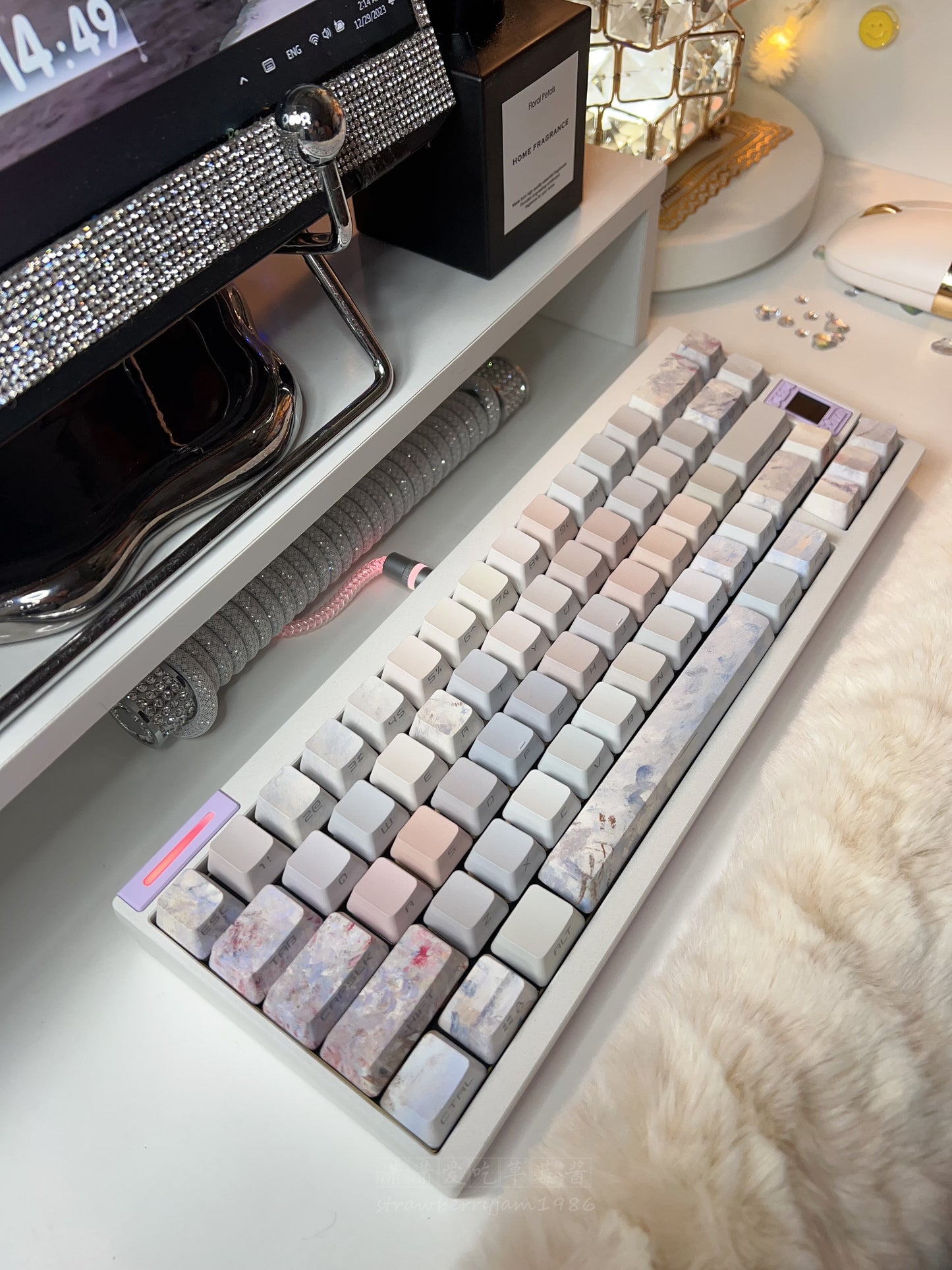 「Fully Assembled」qk65v2 Snowy World Customized Keyboard