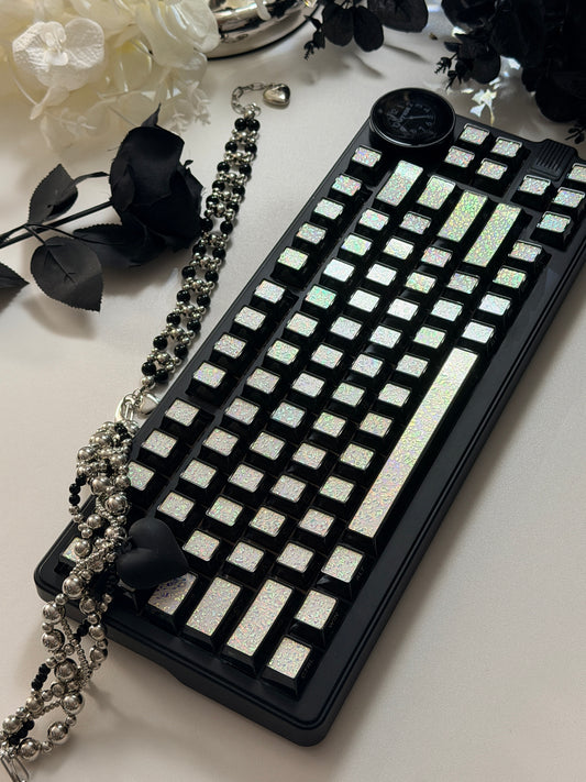 Unboxing Clearance ONLY 1 Instock Prebuilt Aluminum Custom Mechanical Keyboard Feker K75(Vter K75)Black Set ➕ Coated Lacquer White-Mixed Keycaps