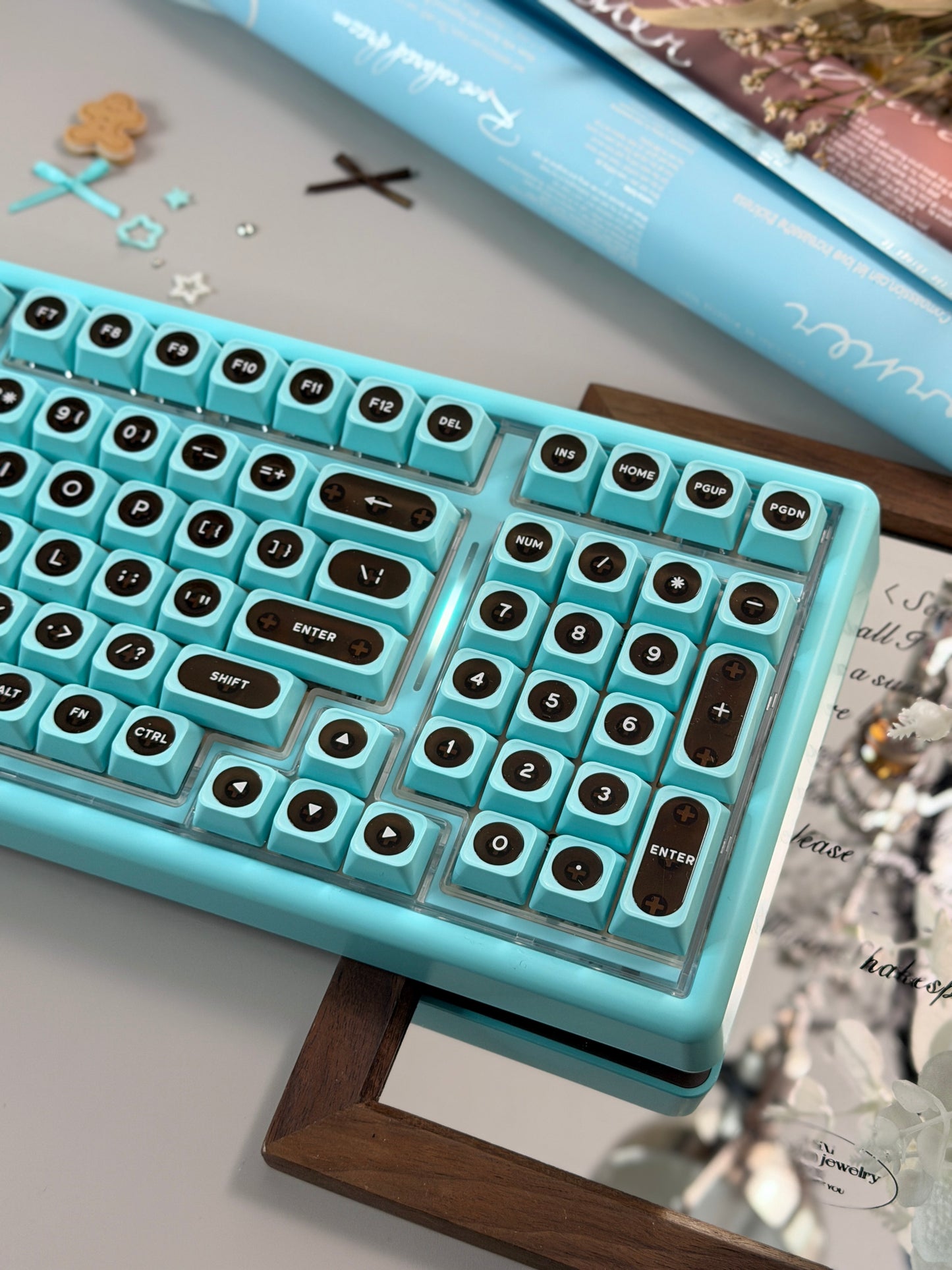 Unboxing Sample For Sales ONLY 1 Instock ainbell base99 mint green chocolate silent switch tri-mode wireless mechanical keyboard