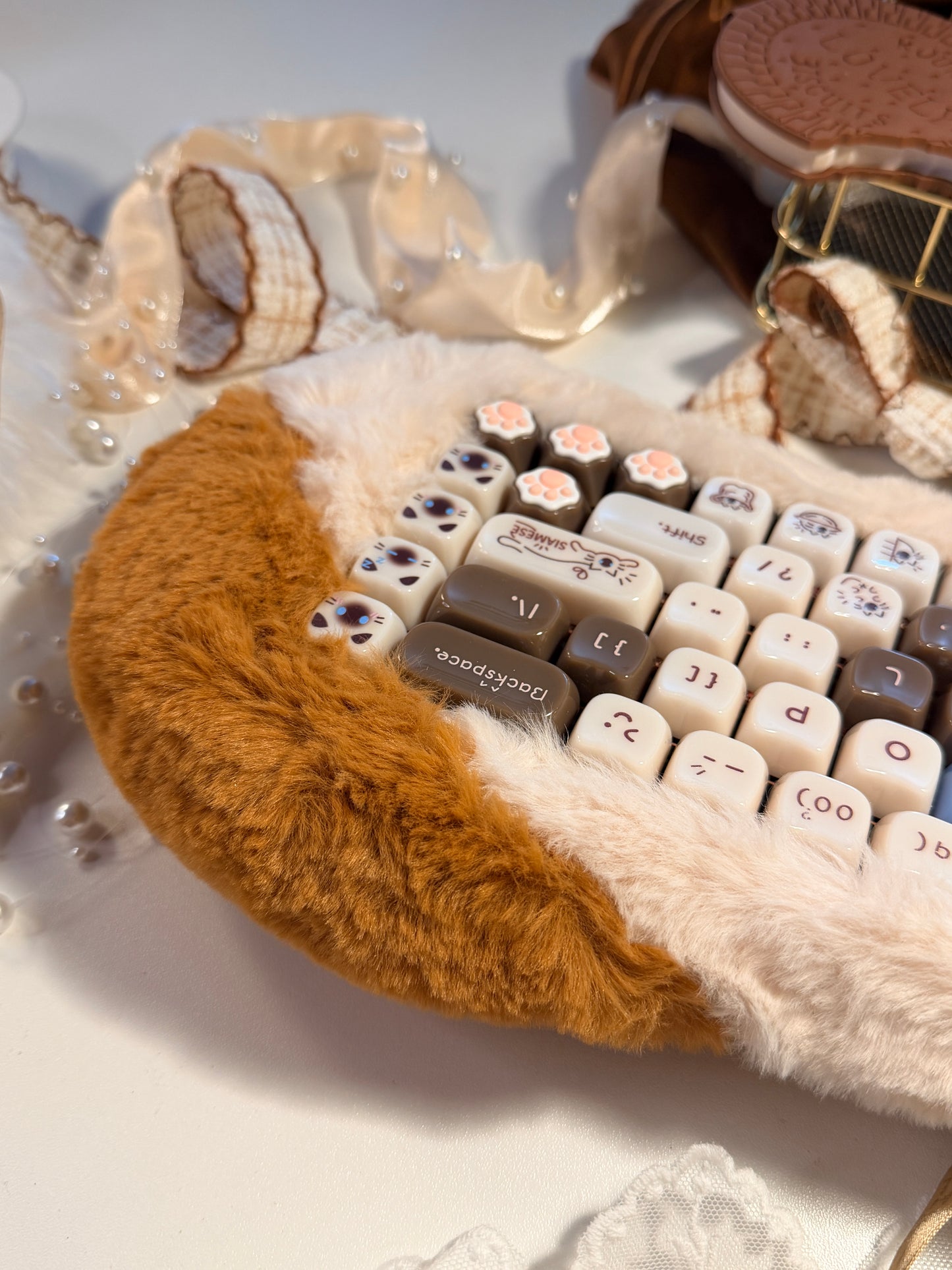ONLY 1 Instock Prebuilt Aluminum Customized Mechanical Keyboard Petbrick65 CatSet