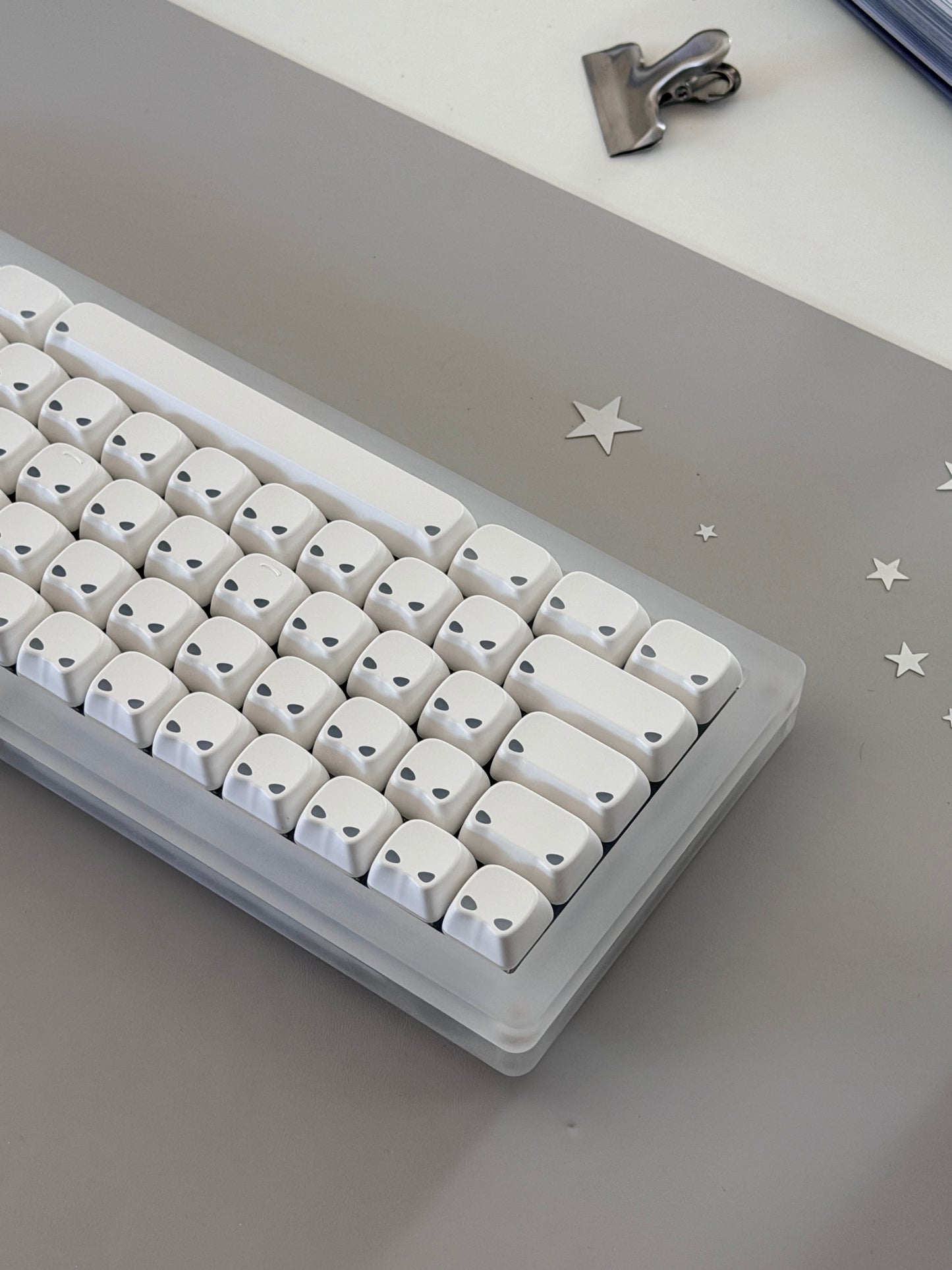 ONLY 1 Instock Prebuilt Matt acrylic Custom Mechanical Keyboard SET with RGB Backlit