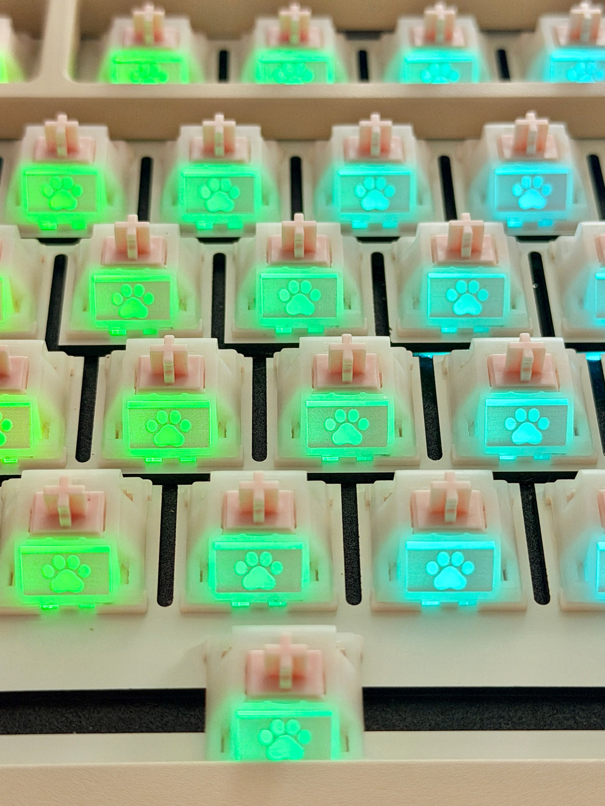 ONLY 1 Instock Prebuilt Aluminum Custom Mechanical Keyboard Cocomi80 Milk Tea Set & Keycaps & Linear Switch