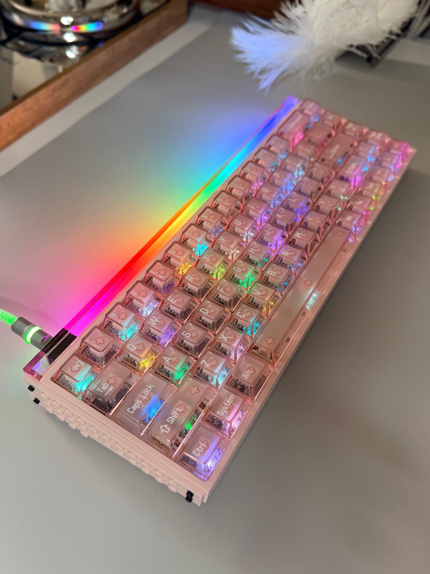 Unboxing Clearance MELGEEK MADE68 ULTRA MAGNETIC SWITCH+ PINK GAMING KEYBOARD