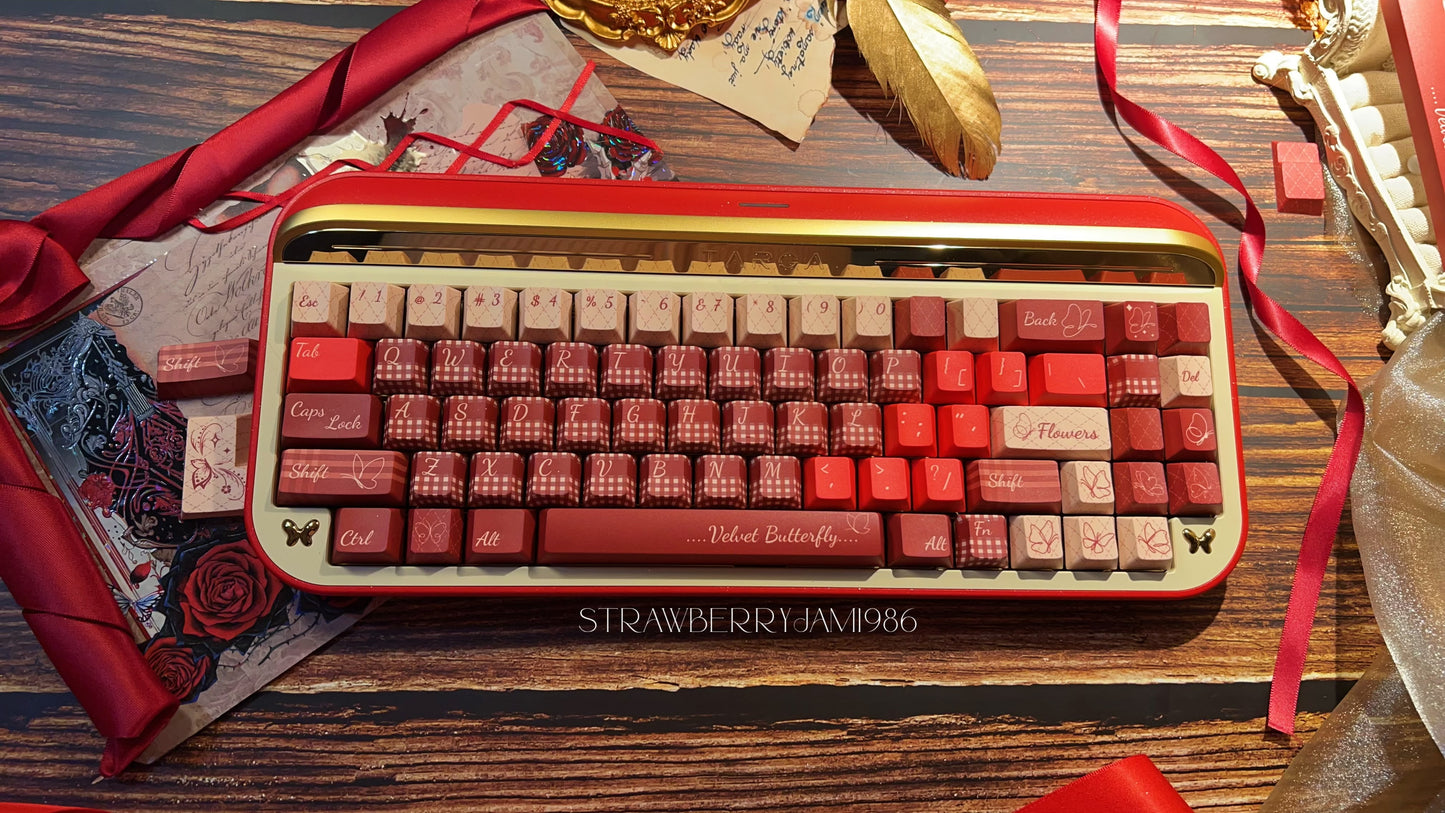 Preorder Prebuilt Targa65 Red Cream Aluminum Customized Mechanical Keyboard