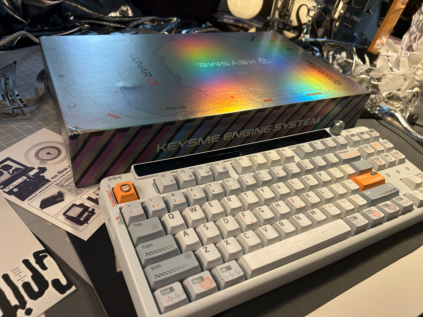 Unboxing Sample For Sales ONLY 1 Instock KeysMe Lunar 01 Mechanical Keyboard + Pad Set