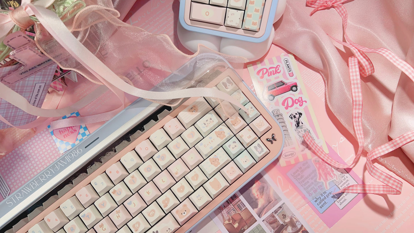 Preorder Prebuilt Targa65 Pink Blue Aluminum Customized Mechanical Keyboard