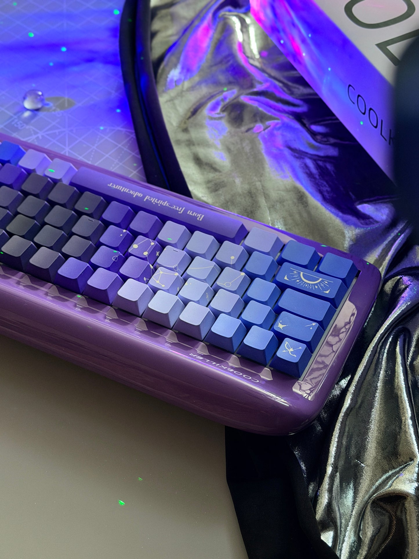 #0274 Sagittarius Purple Black Keycap Cherry Profile(Please Check Matching Keyboard Layout)